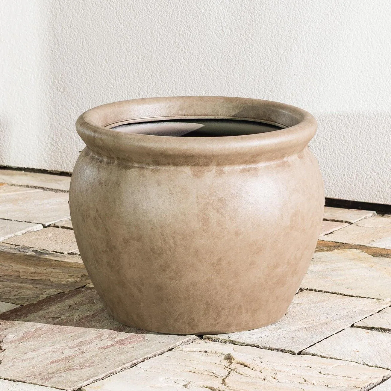 Beige Kruka Utomhus 48x37cm  - Alessa
