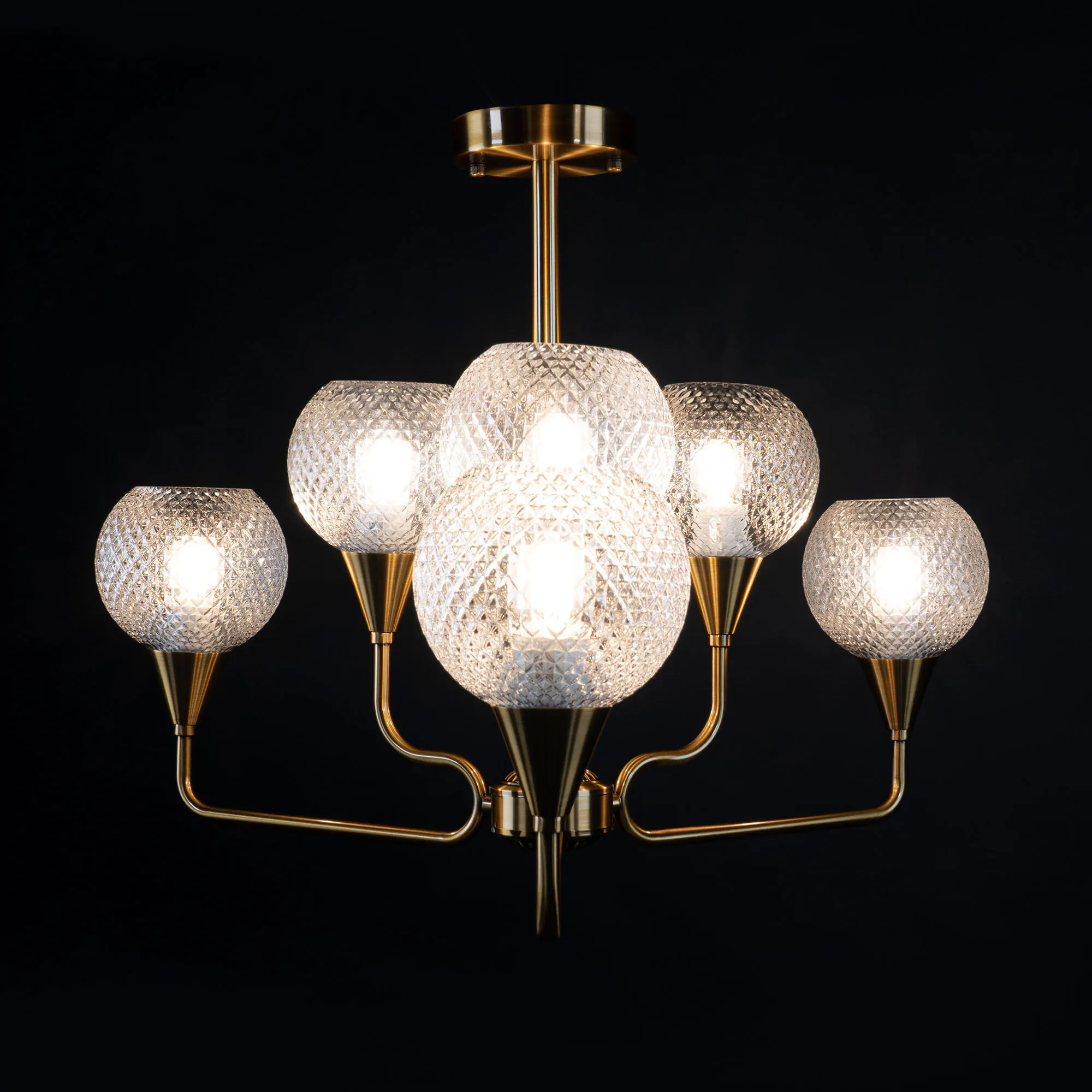 Taklampa Ø75cm Warsawa Guld