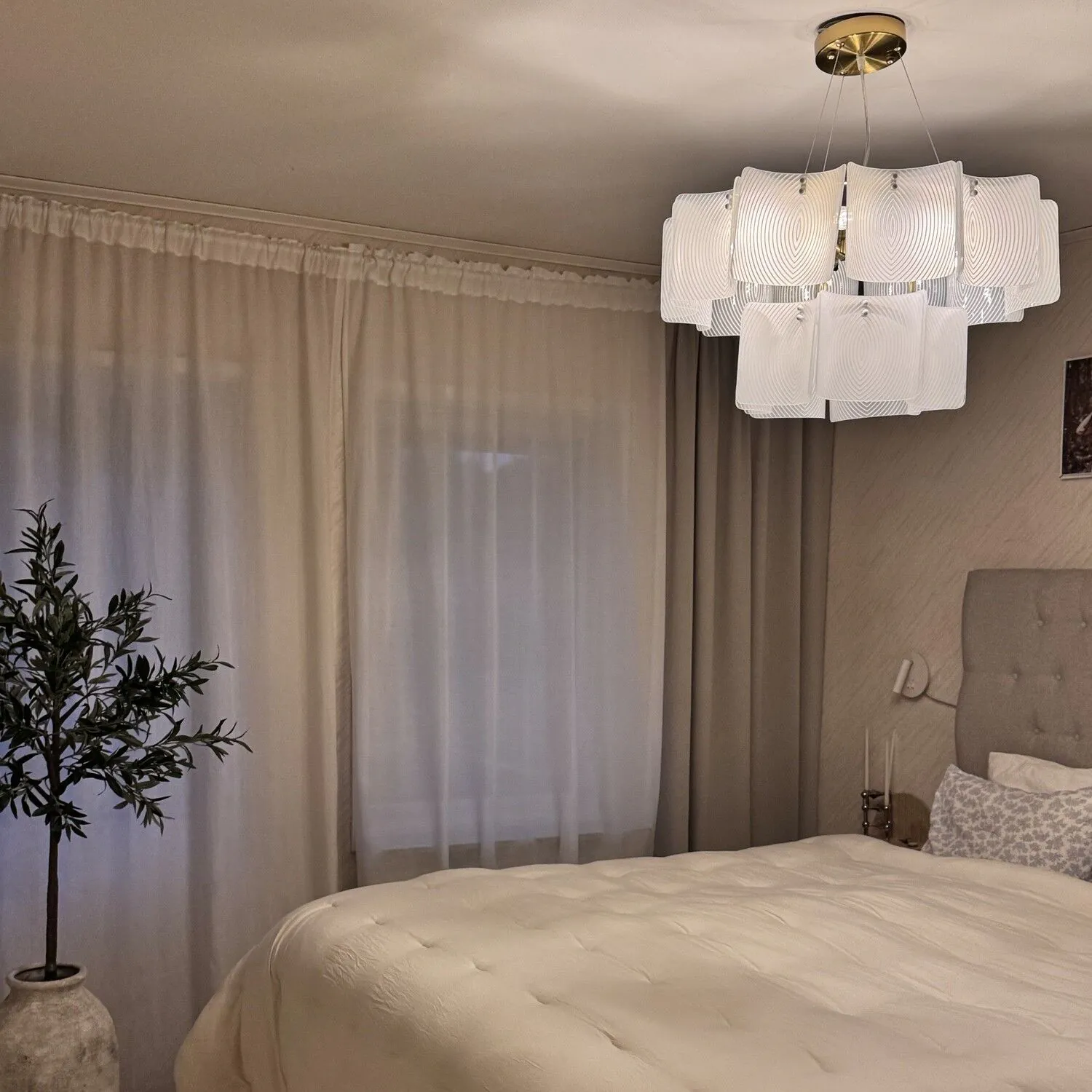 Taklampa Vit Ø65cm - Bellagio