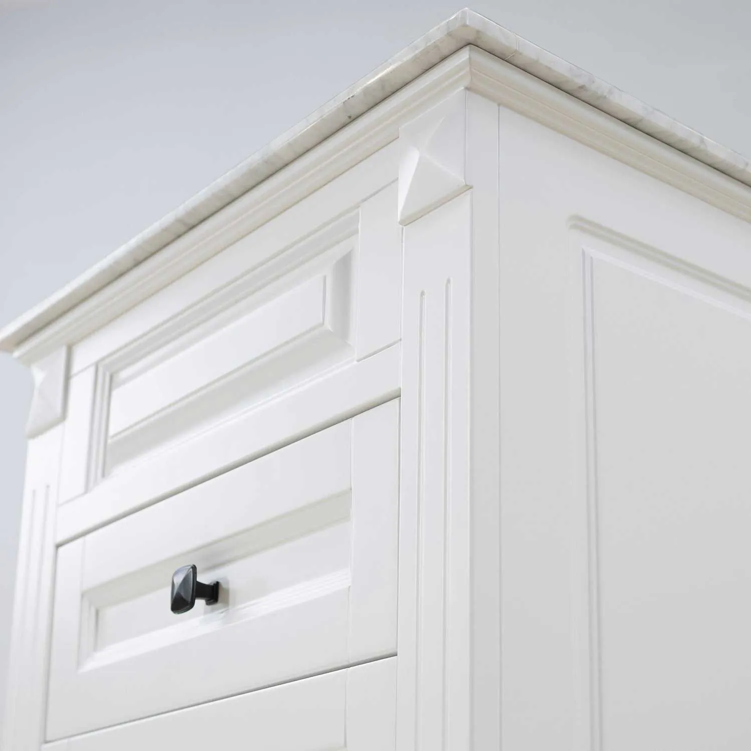Kommod Badrum 60cm Nashville Vit - Vit Marmor