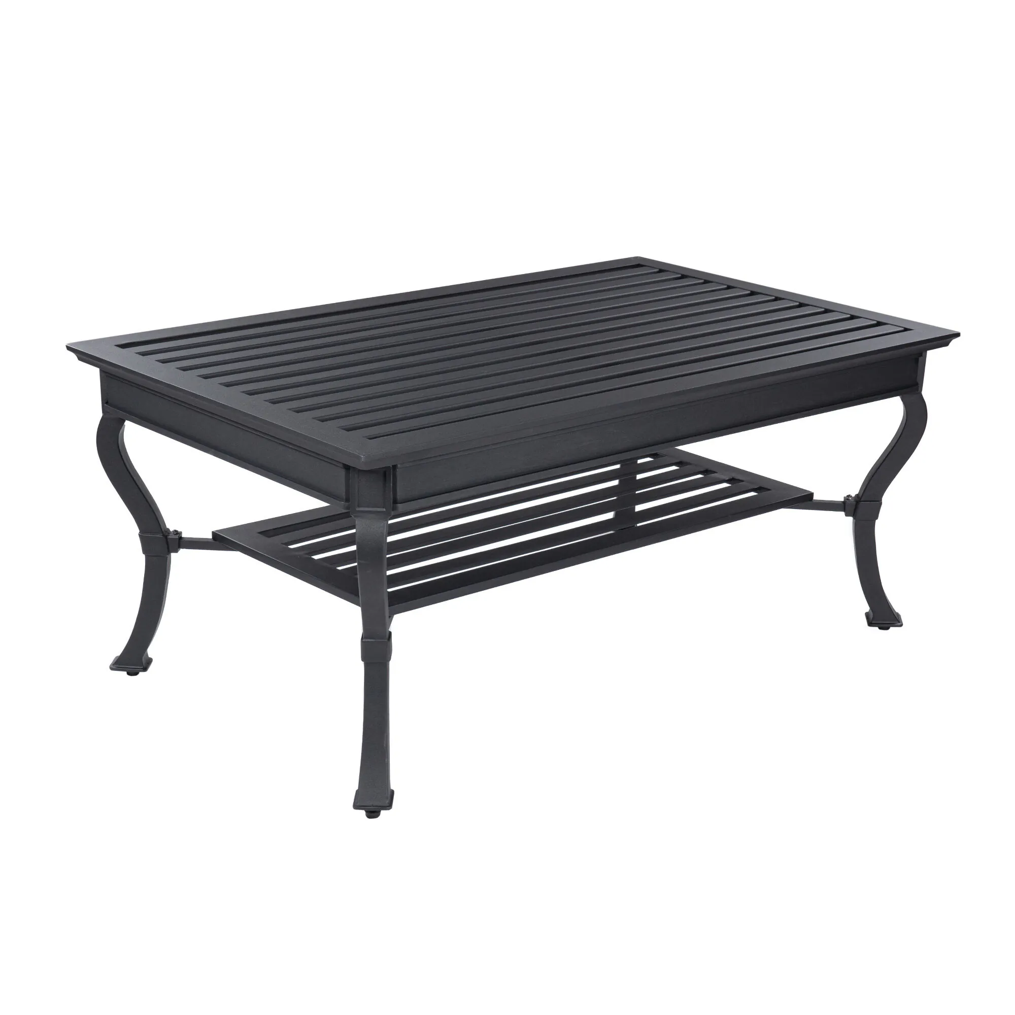 Soffbord Utomhus Svart Aluminium St Tropez 122cm