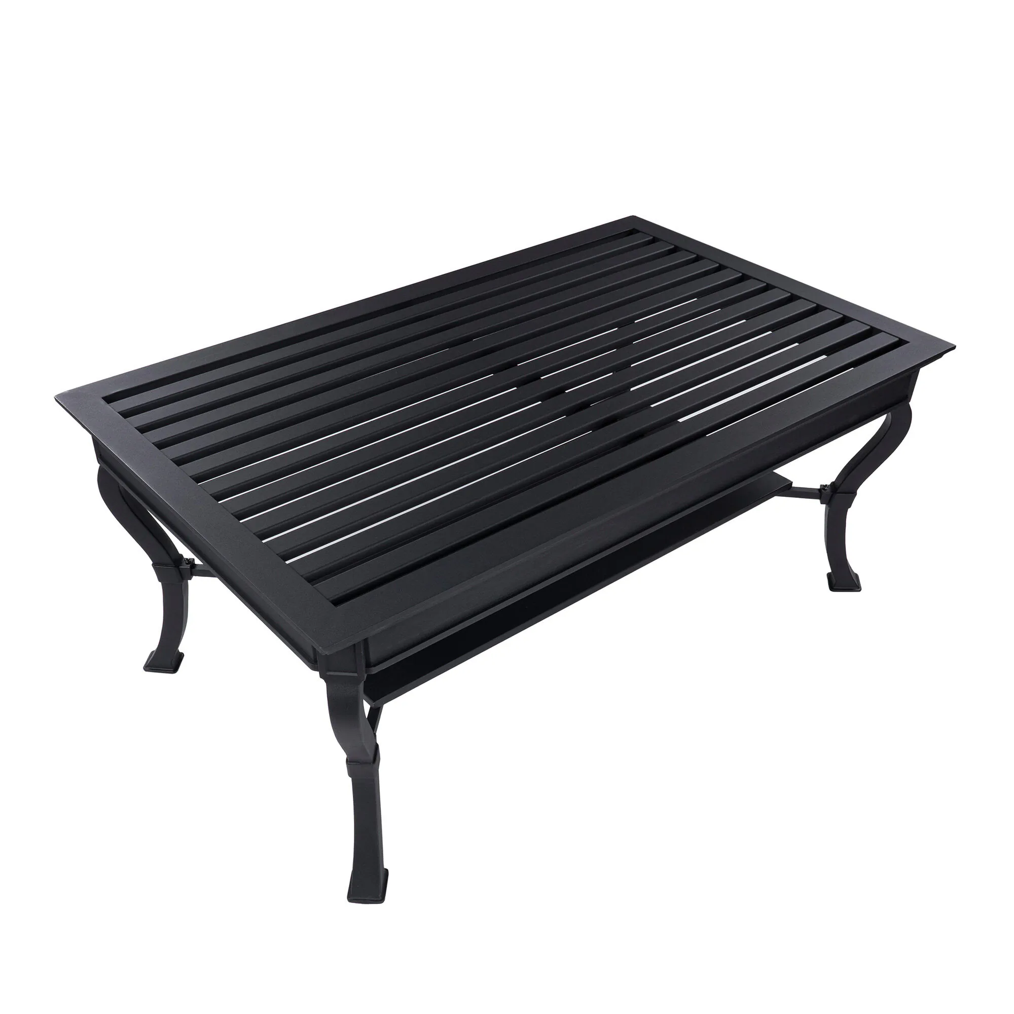 Soffbord Utomhus Svart Aluminium St Tropez 122cm