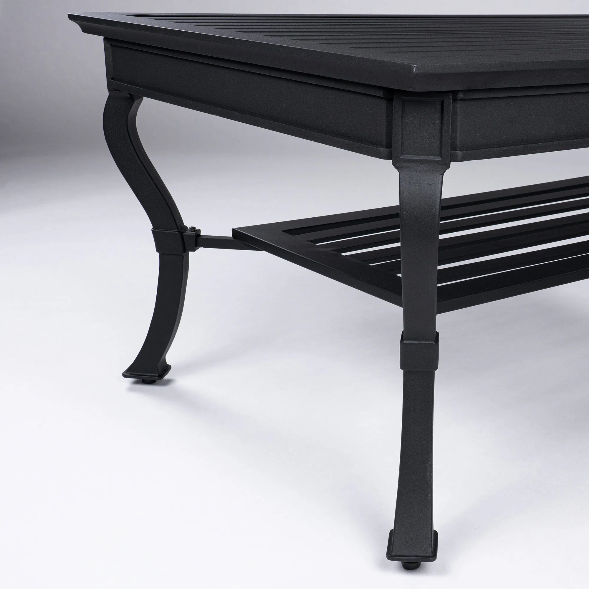 Soffbord Utomhus Svart Aluminium St Tropez 122cm