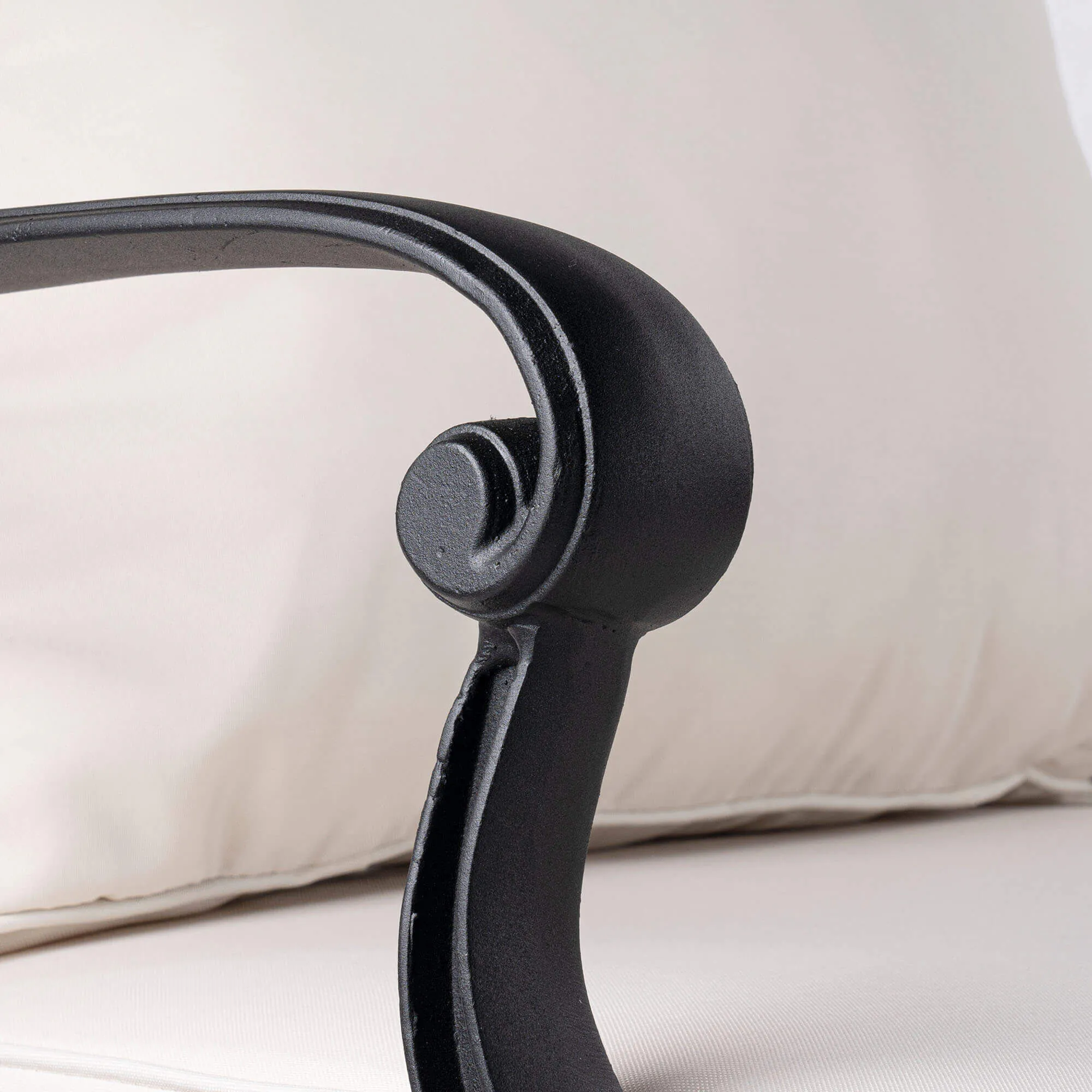 Loungefåtölj Svart 2-pack Aluminium Florence