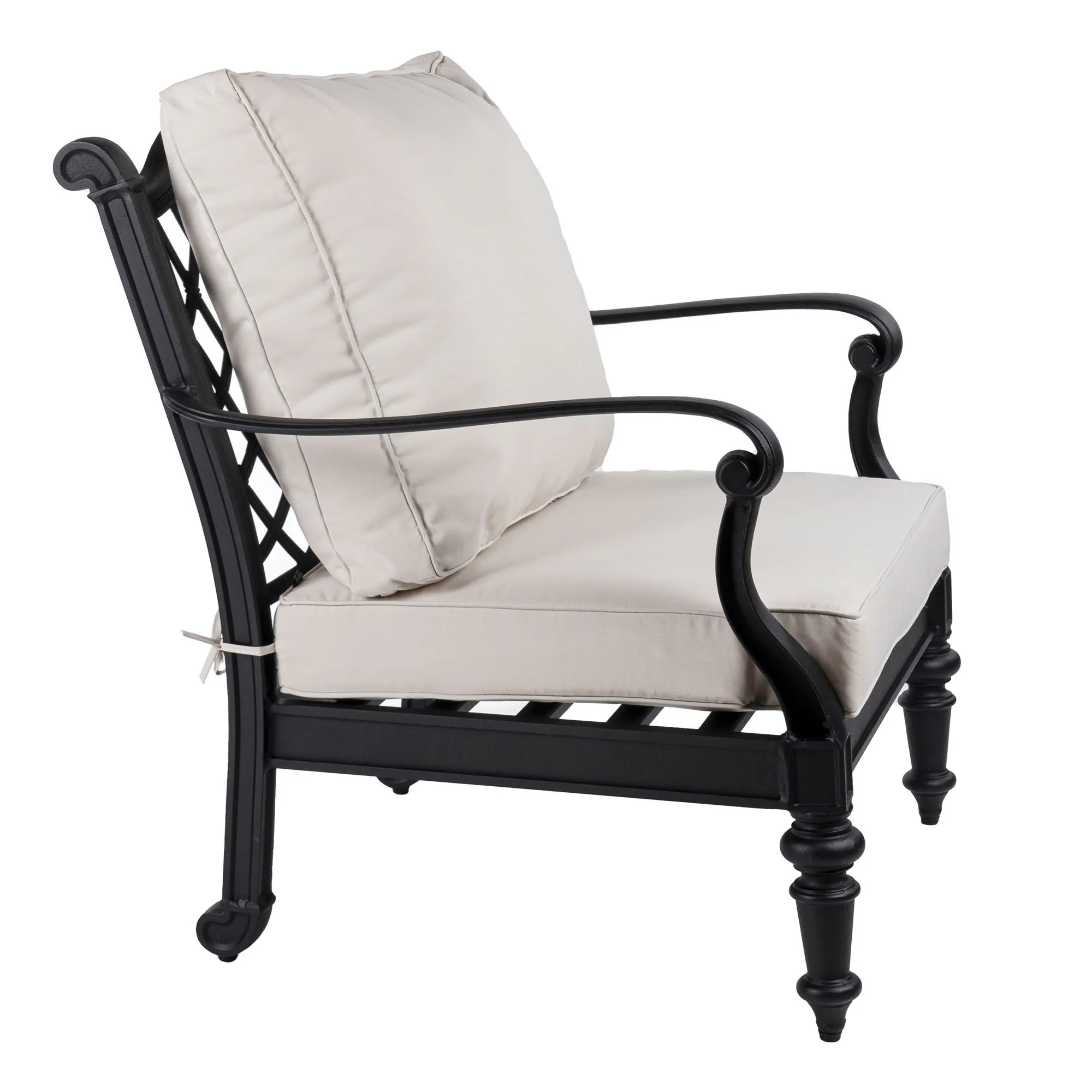Loungegrupp Svart Aluminium 2-pers - Florence