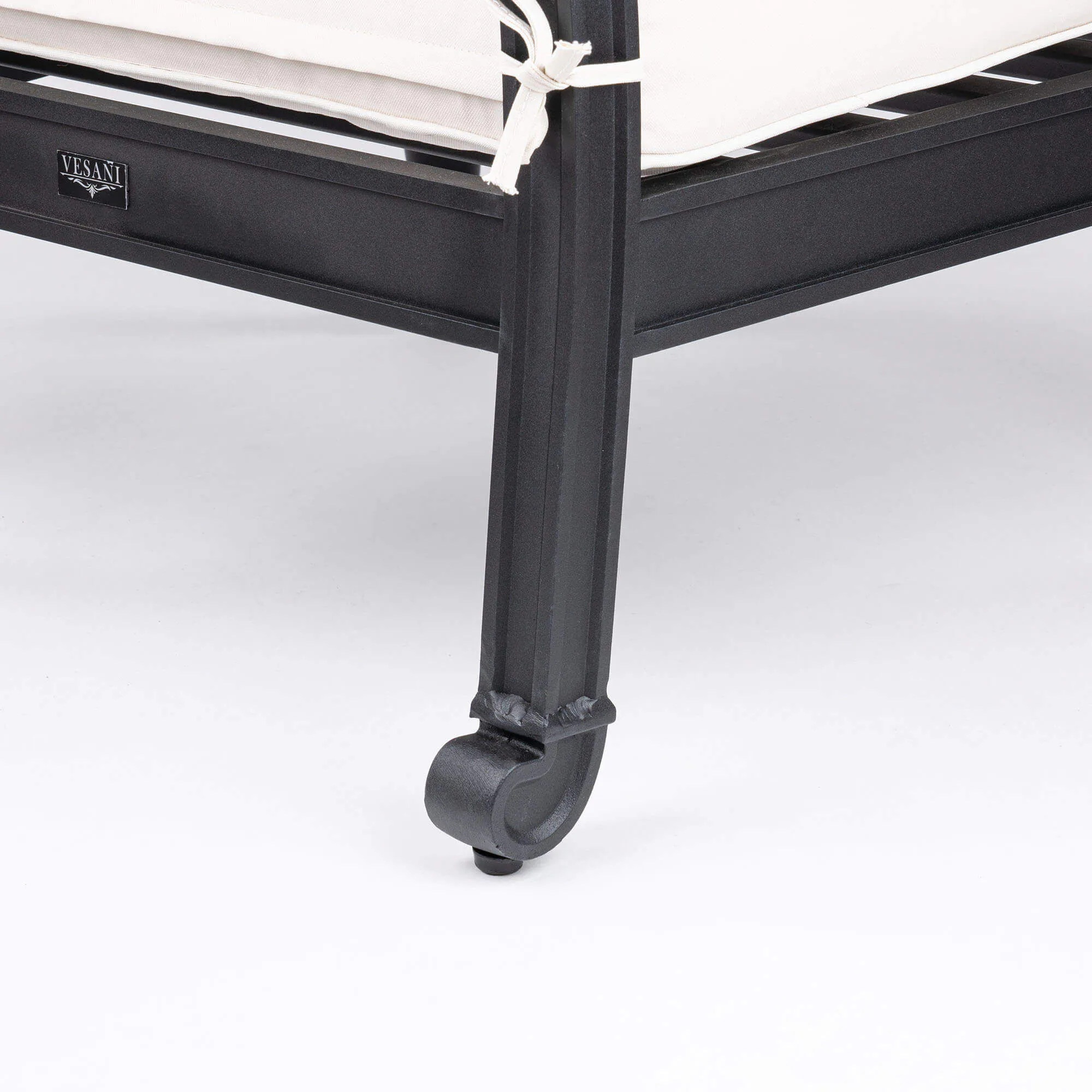 Loungefåtölj Svart 2-pack Aluminium Florence