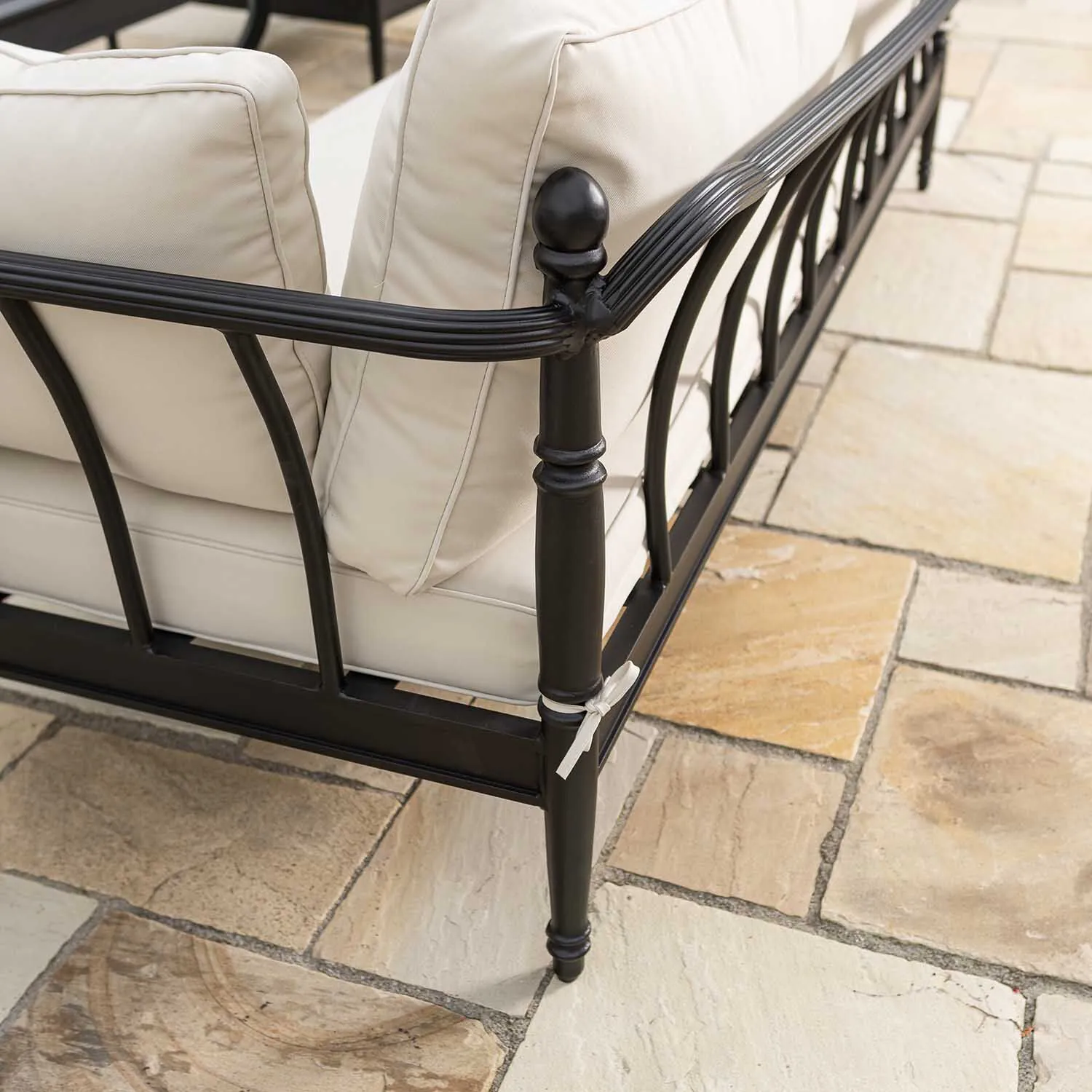 Soffgrupp Utomhus Svart Aluminium 5-pers - Capri