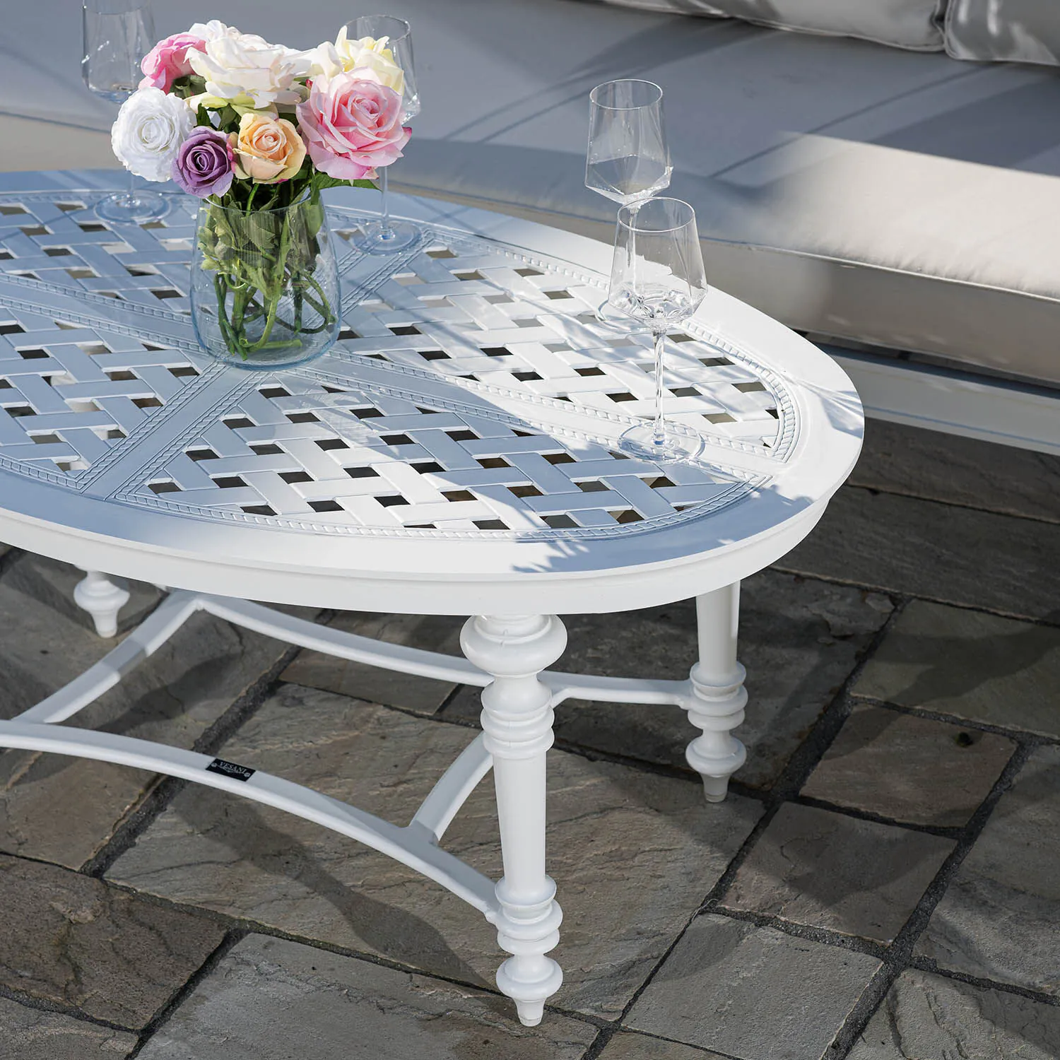 Loungeset Vit Aluminium 5-pers - Florence