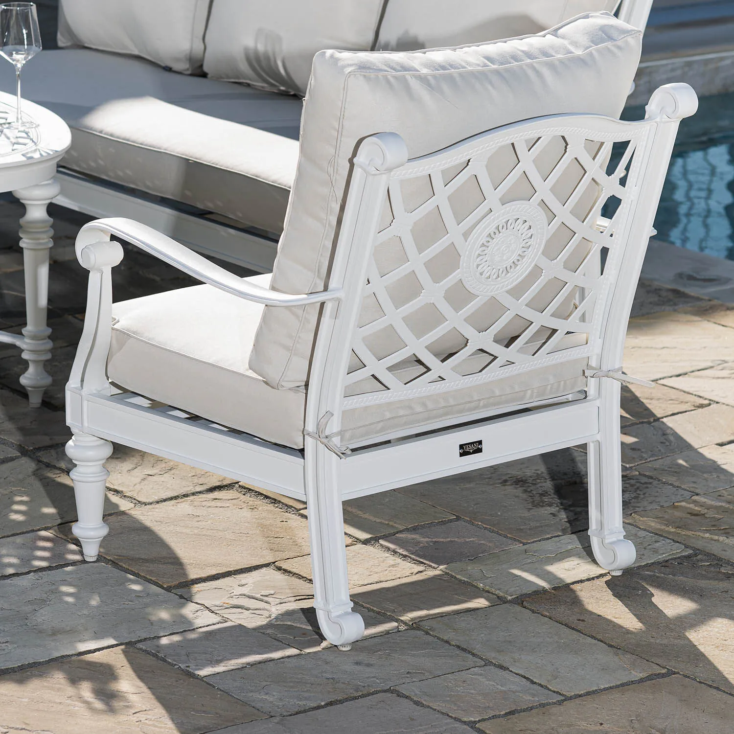 Loungeset Vit Aluminium 5-pers - Florence