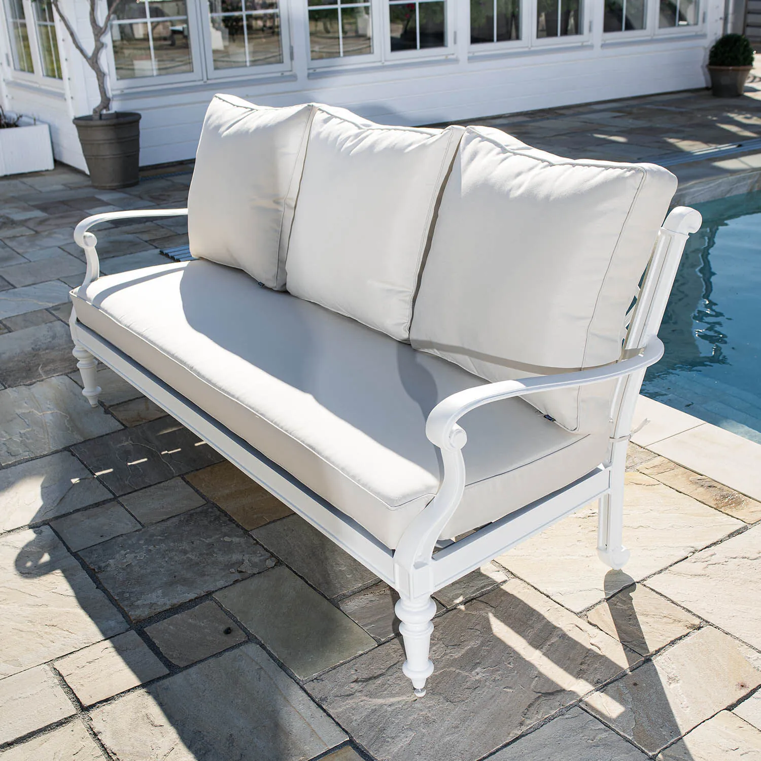 Loungeset Vit Aluminium 5-pers - Florence