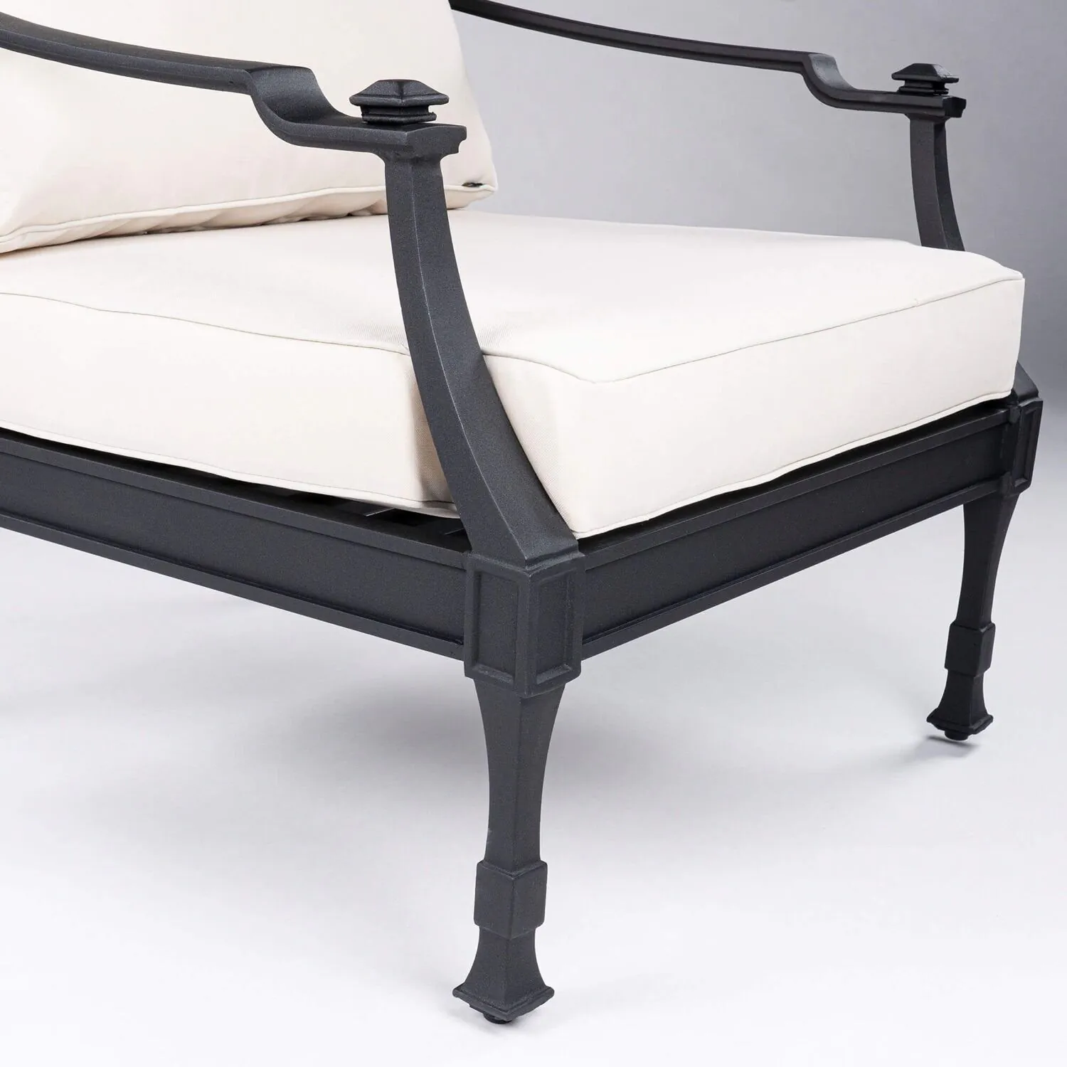 Loungeset Svart Aluminium 2-pers - St Tropez