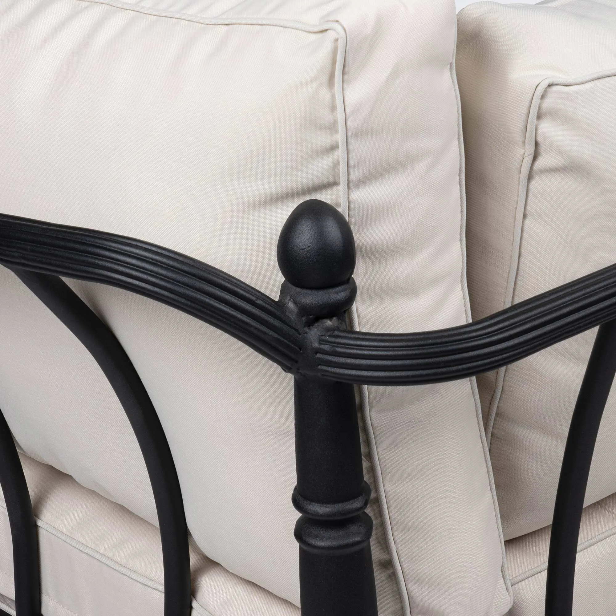 Loungeset Svart Aluminium 2-pers - Capri
