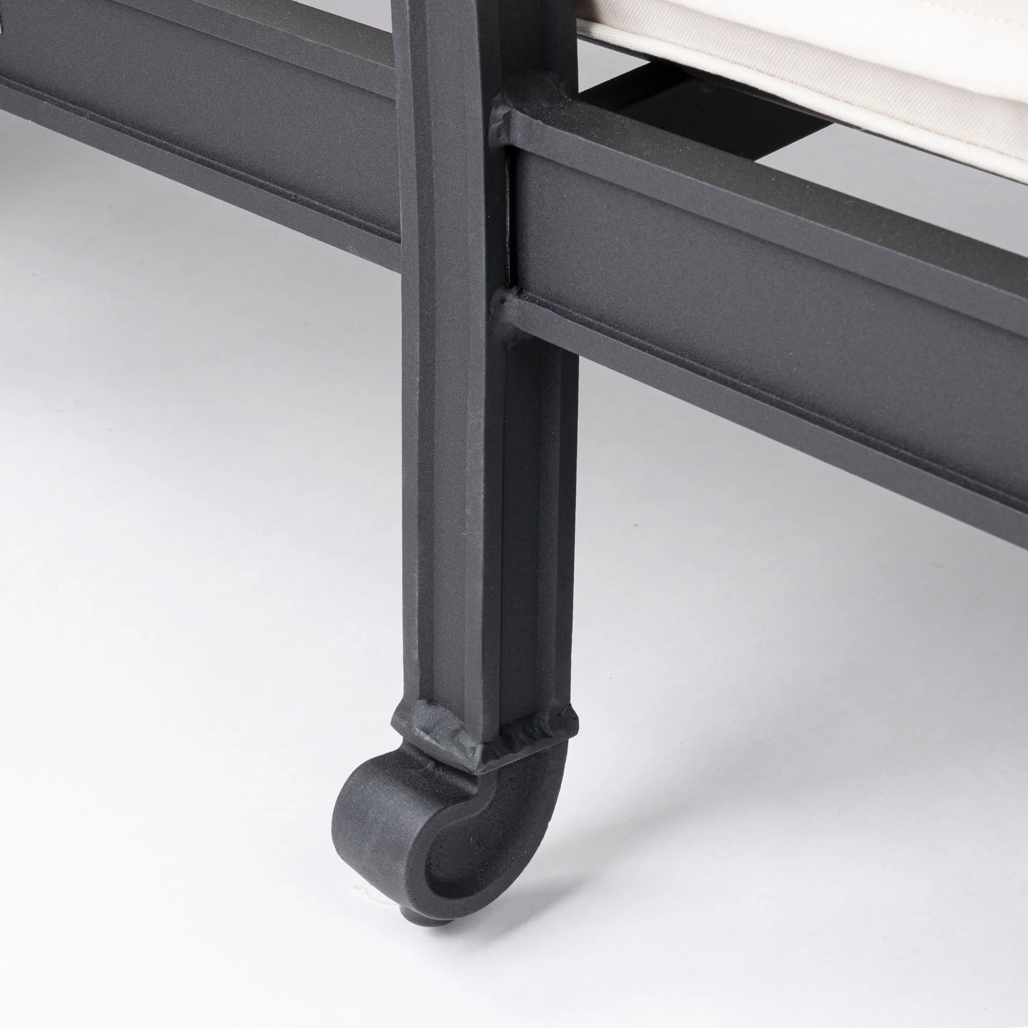 Loungesoffa Svart Aluminium Florence 3-sits