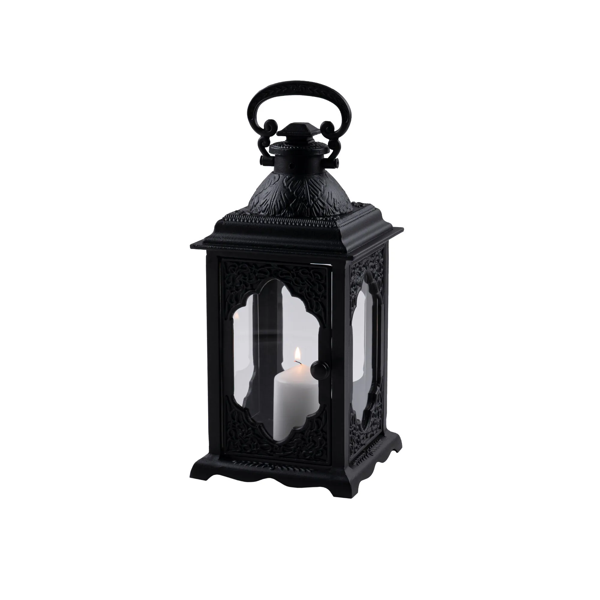 Ljuslyktor utomhus svart 3-pack Portofino
