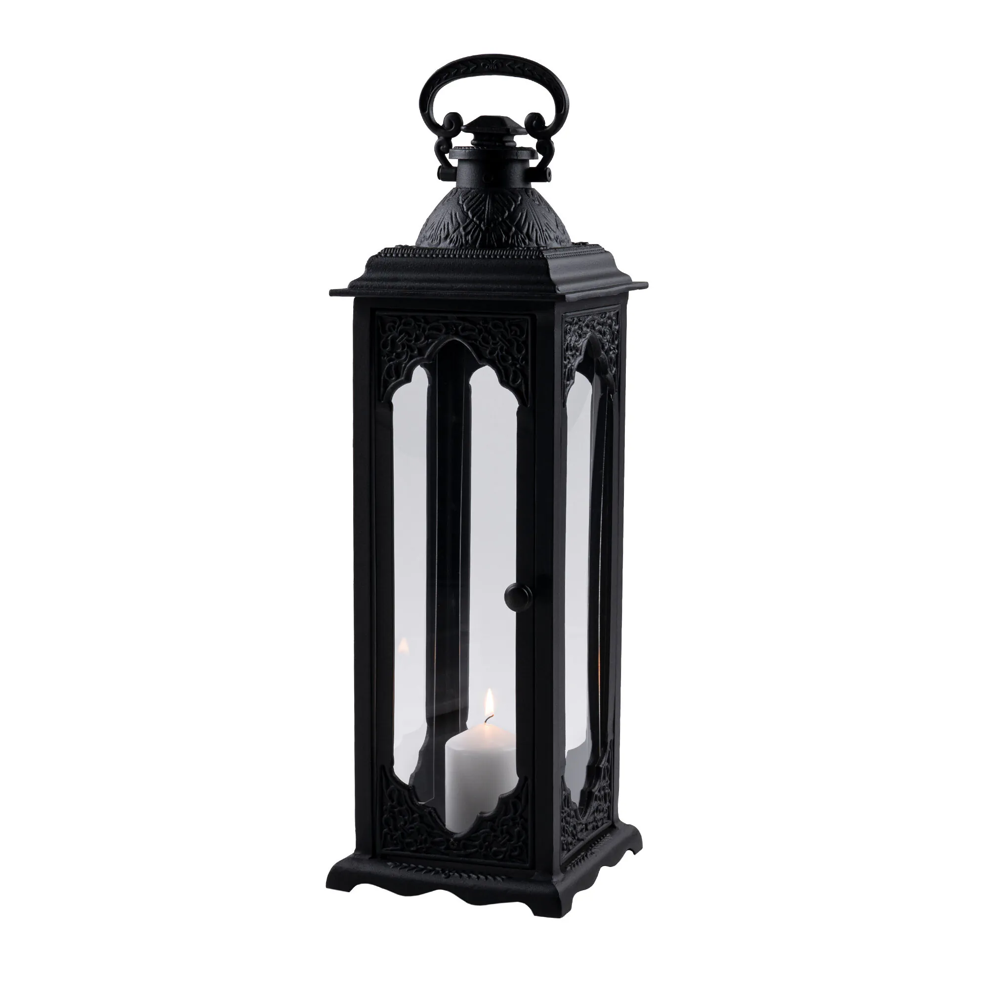 Ljuslykta utomhus H62 Svart Aluminium Portofino