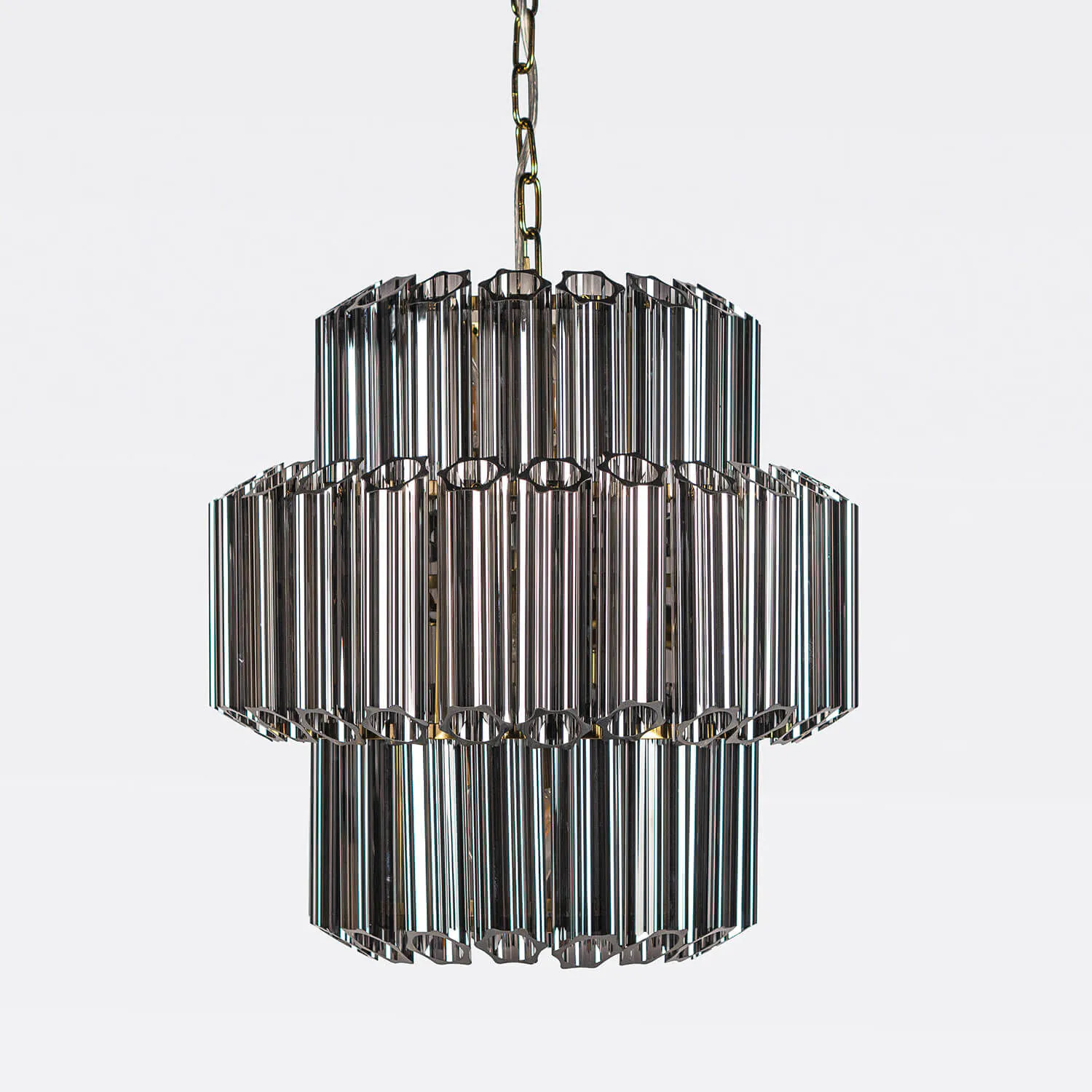 Kristallkrona Ø44cm Svart/Mässing - Verona