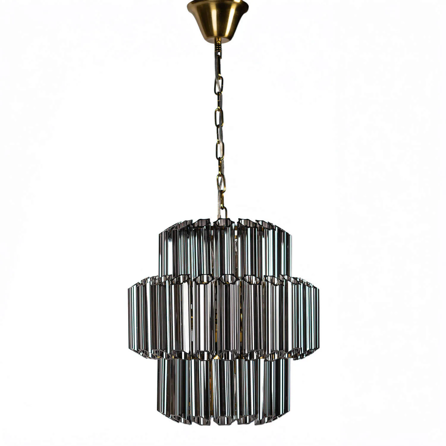 Kristallkrona Ø44cm Svart/Mässing - Verona