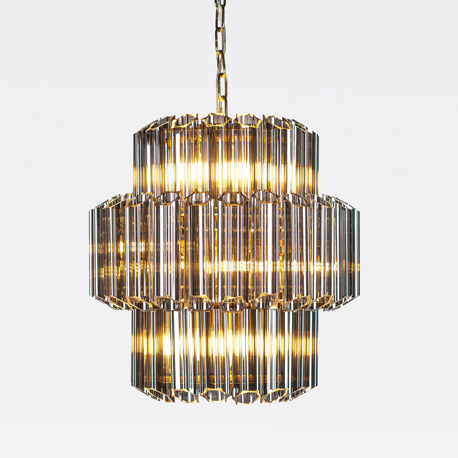 Kristallkrona Ø44cm Svart/Mässing - Verona