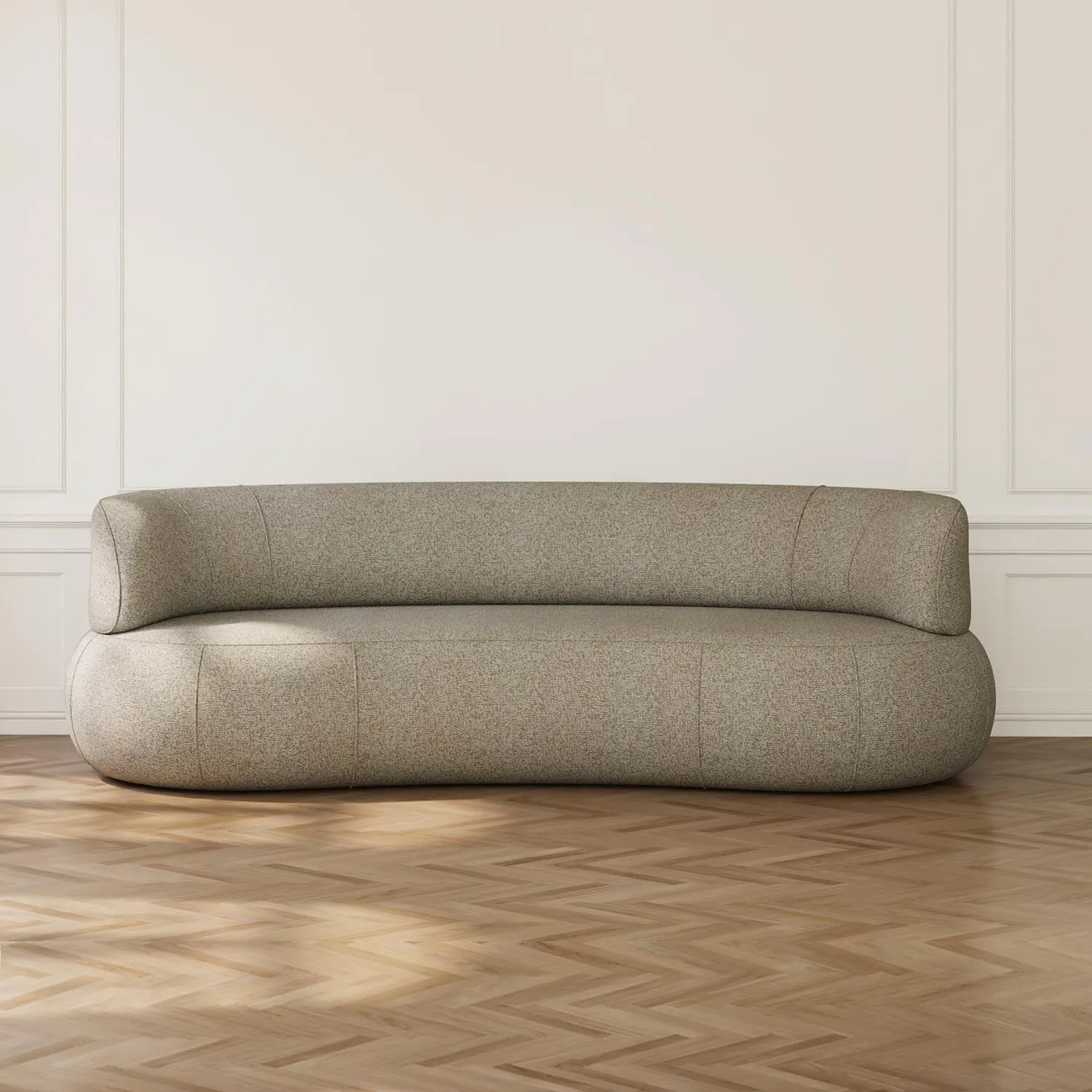 Soffa 3-sits 253cm Beige Armstöd - Malibu