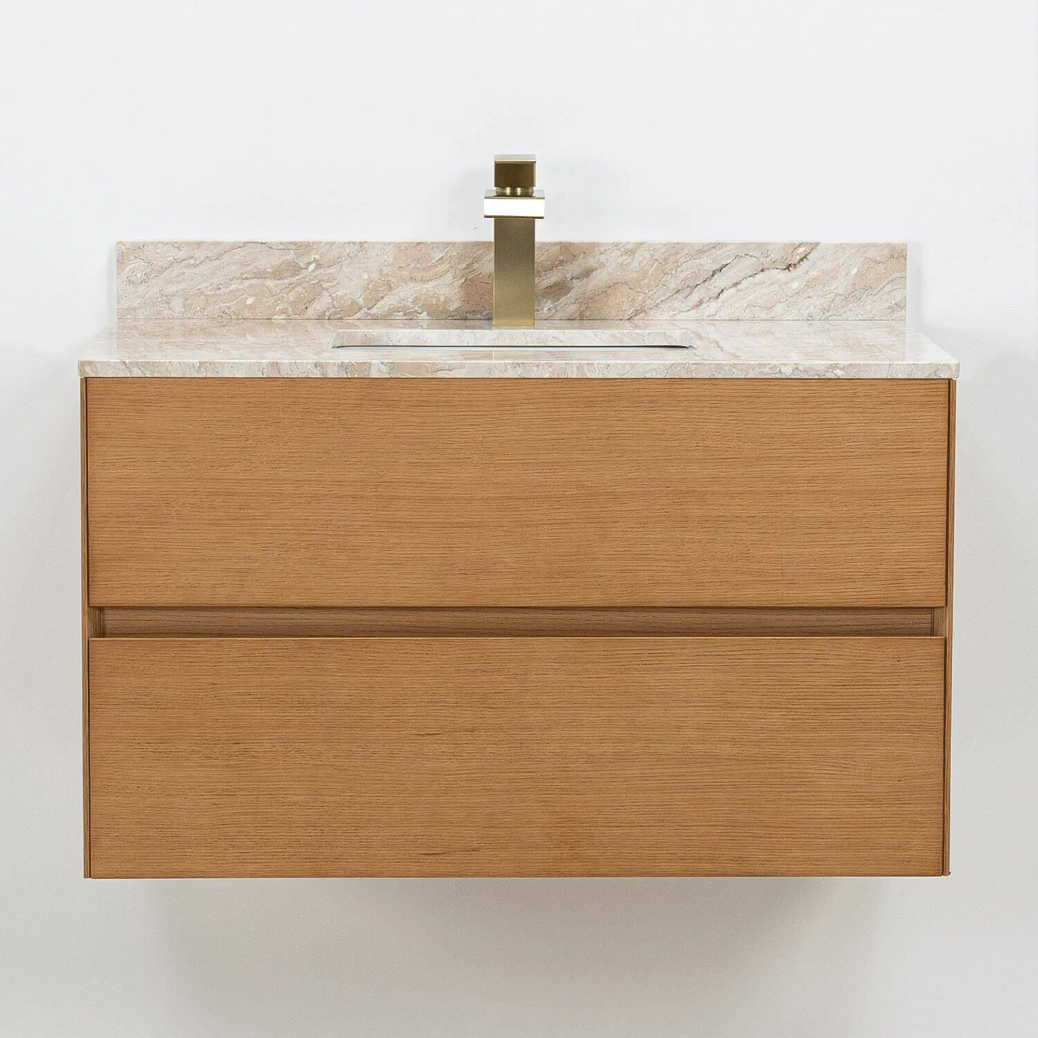 Badrumskommod Ek 80cm Beige Marmor - Marstrand