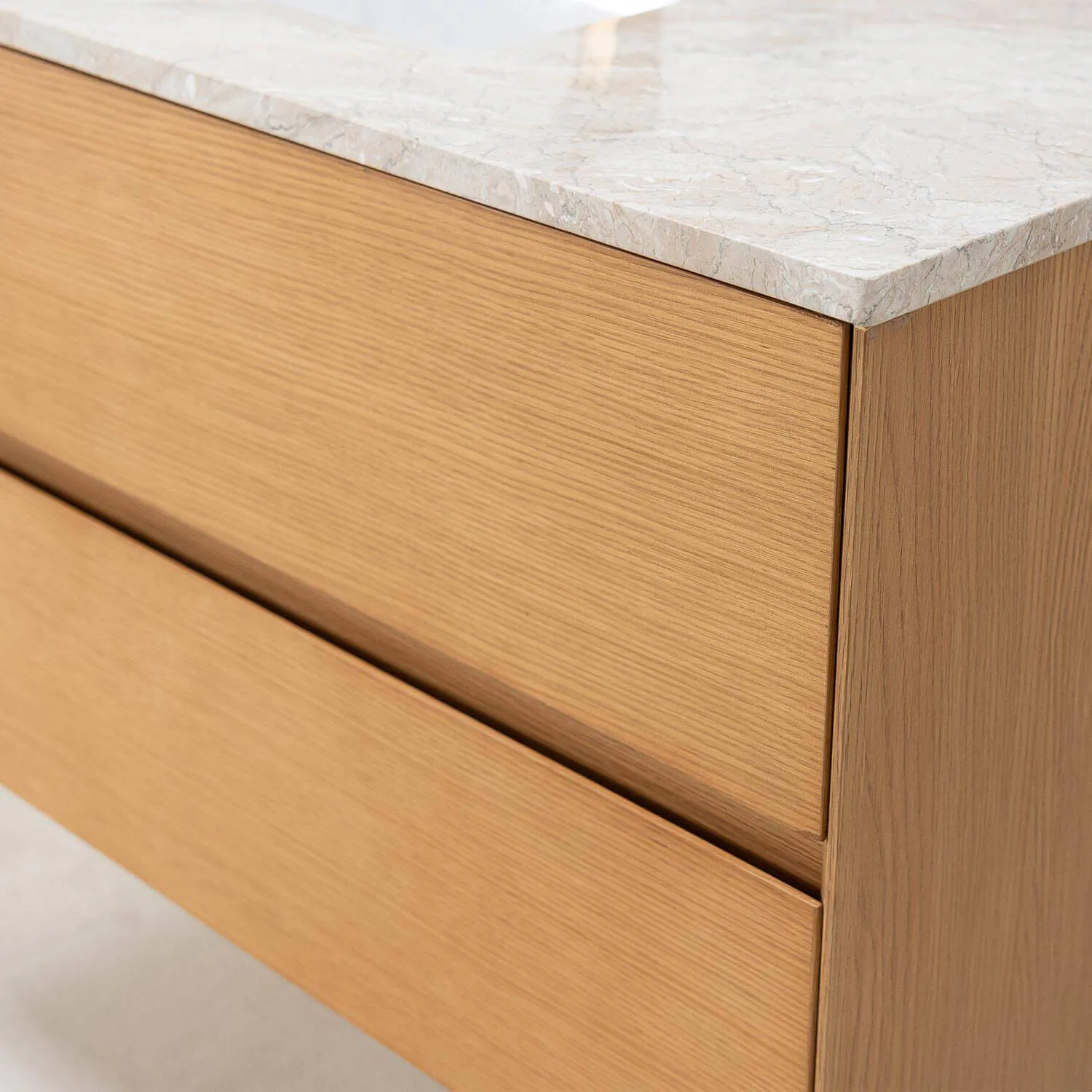 Badrumskommod Ek 80cm Beige Marmor - Marstrand