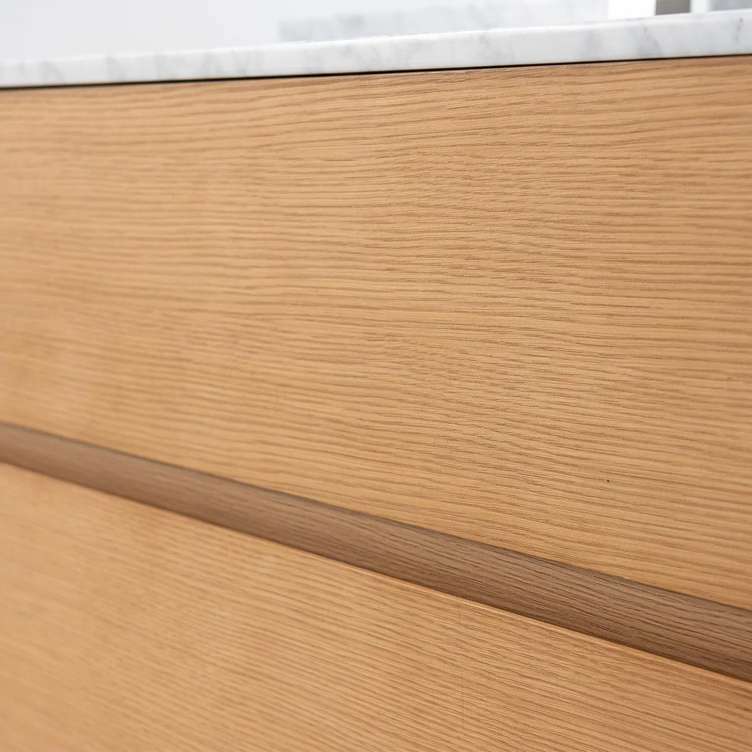 Badrumskommod Ek 80cm Vit Marmor - Marstrand