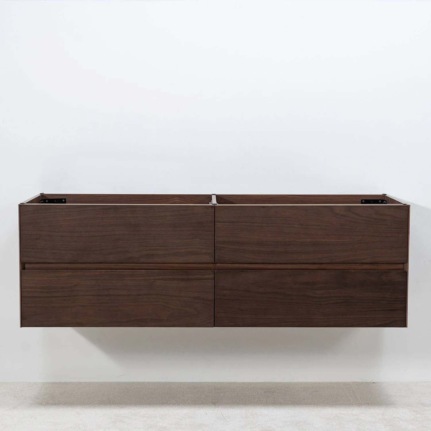 Dubbelkommod Valnöt 150cm Beige Marmor - Marstrand