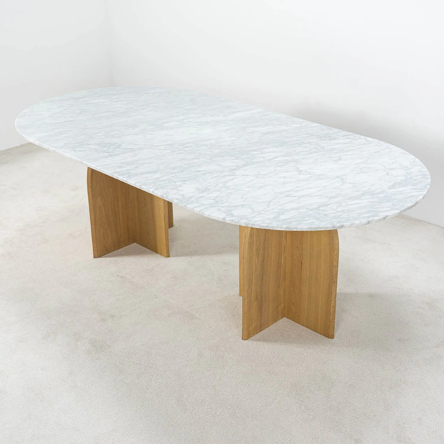 Matbord Ek & Vit Marmor 240cm - Matisse