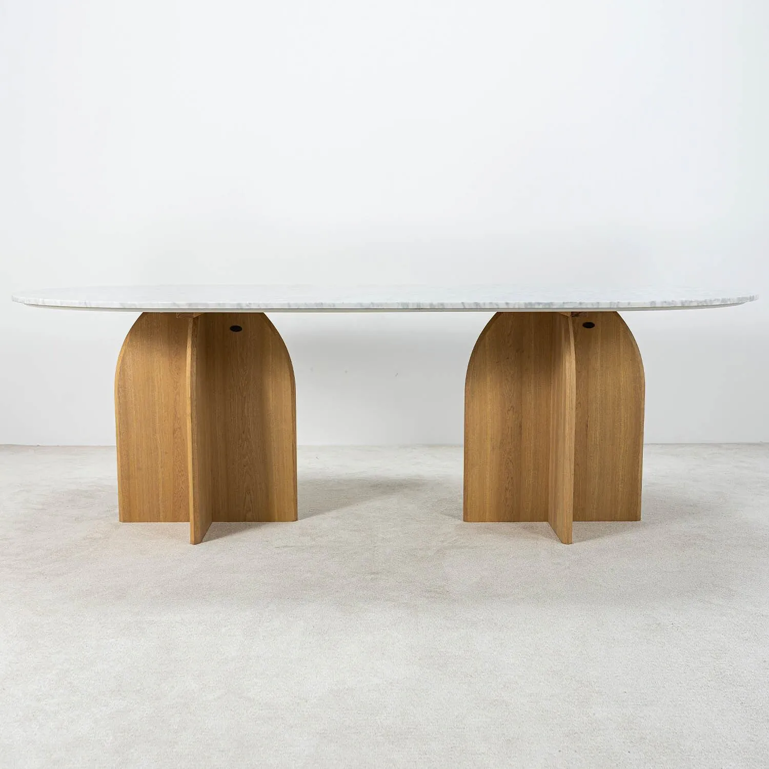 Matbord Ek & Vit Marmor 240cm - Matisse