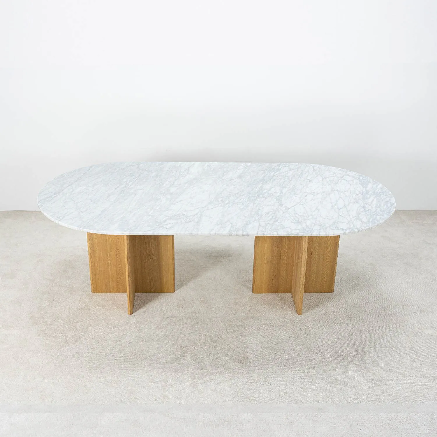Matbord Ek & Vit Marmor 240cm - Matisse