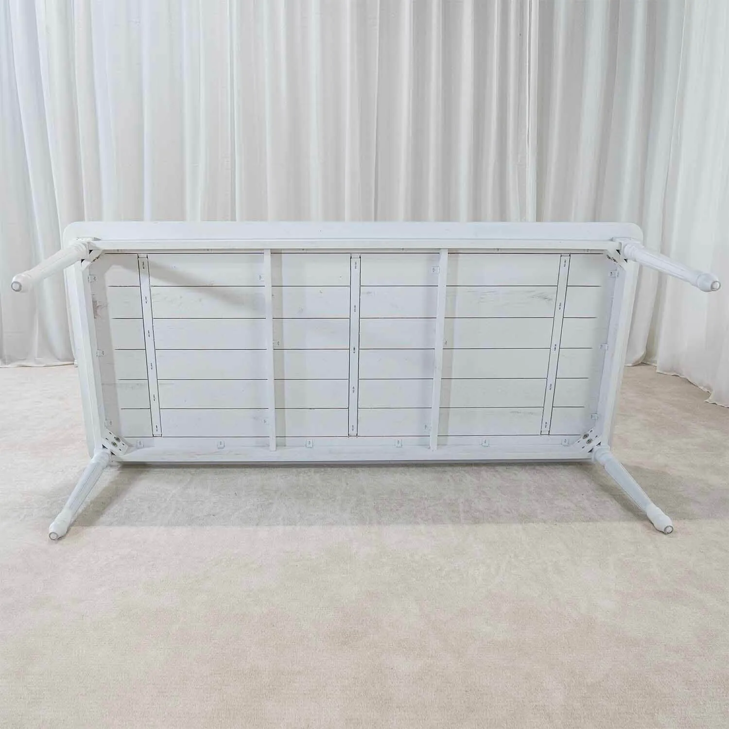 Matbord Gripsholm 240cm Vit Massiv Ek