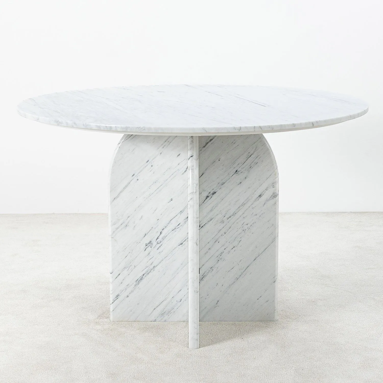 Runt Matbord Marmor Vit Ø120cm - Matisse