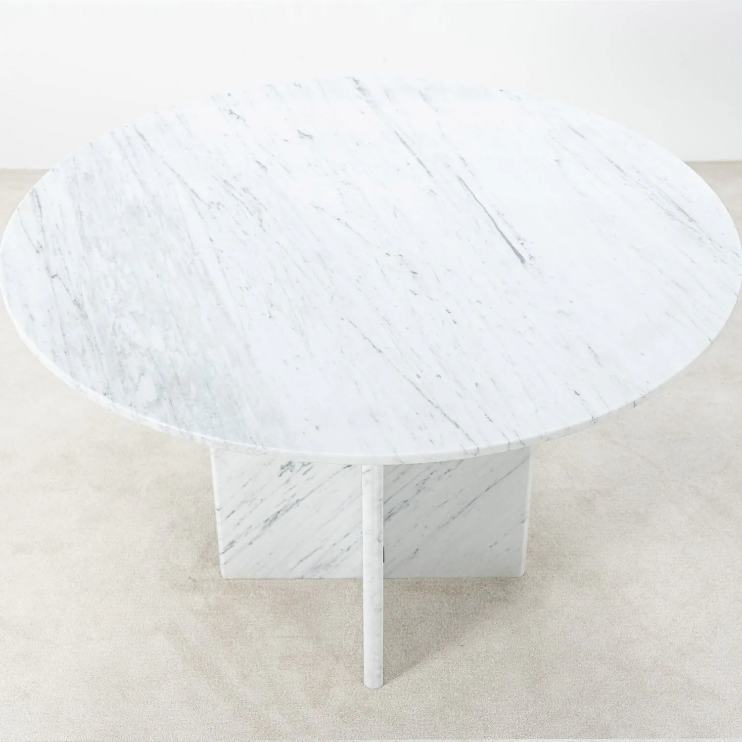 Runt Matbord Marmor Vit Ø120cm - Matisse