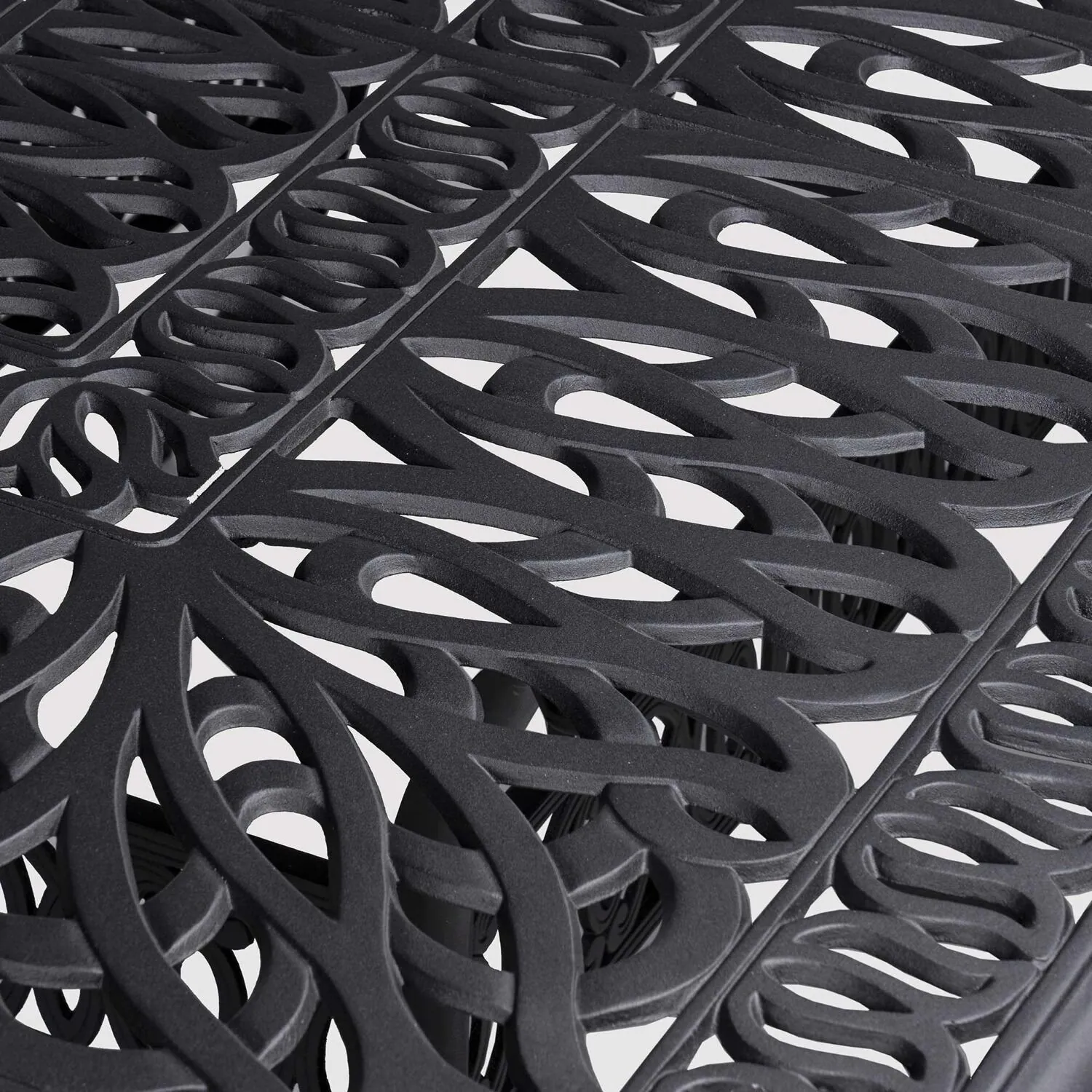 Matgrupp Utomhus 10 stolar Svart Aluminium - Amalfi 280cm