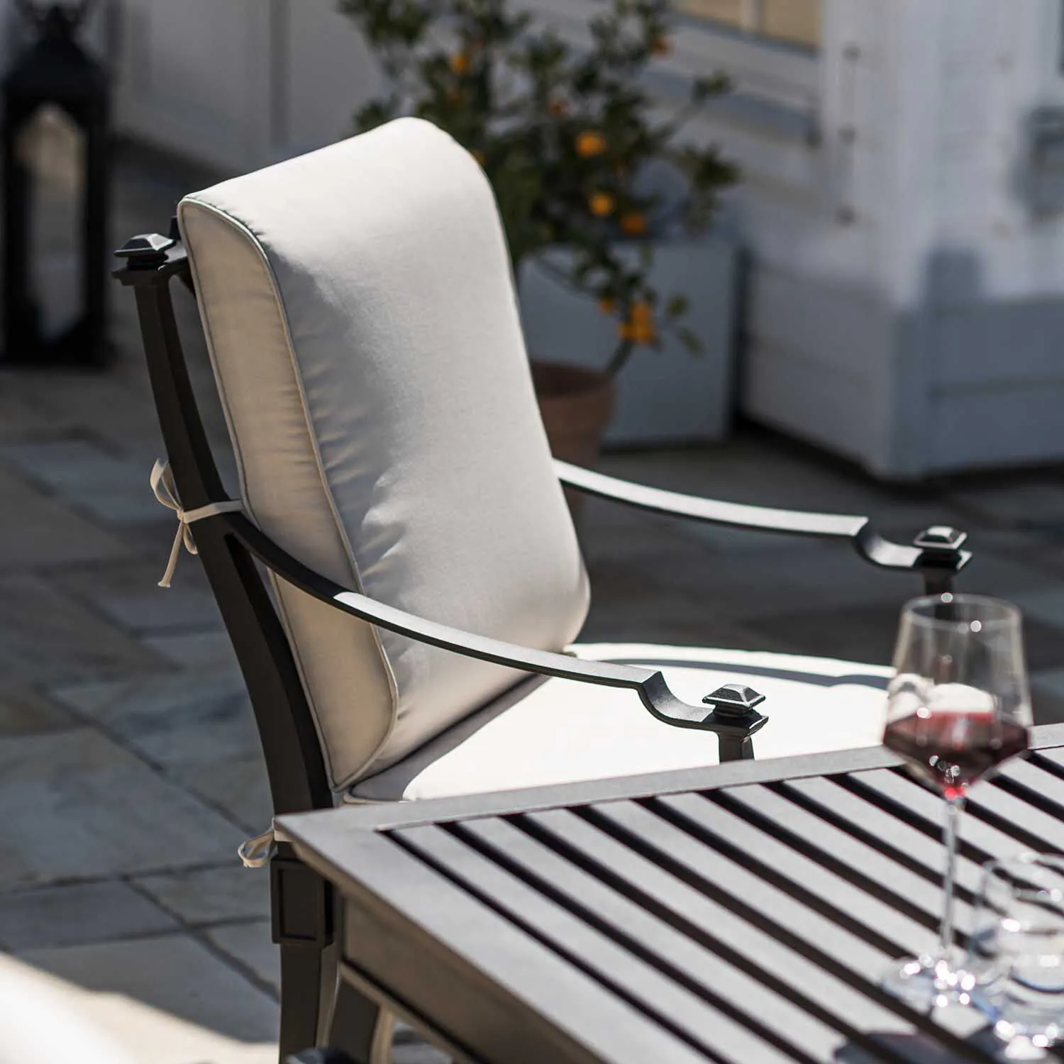 Matgrupp Utomhus 10 stolar Svart Aluminium - St Tropez 320cm