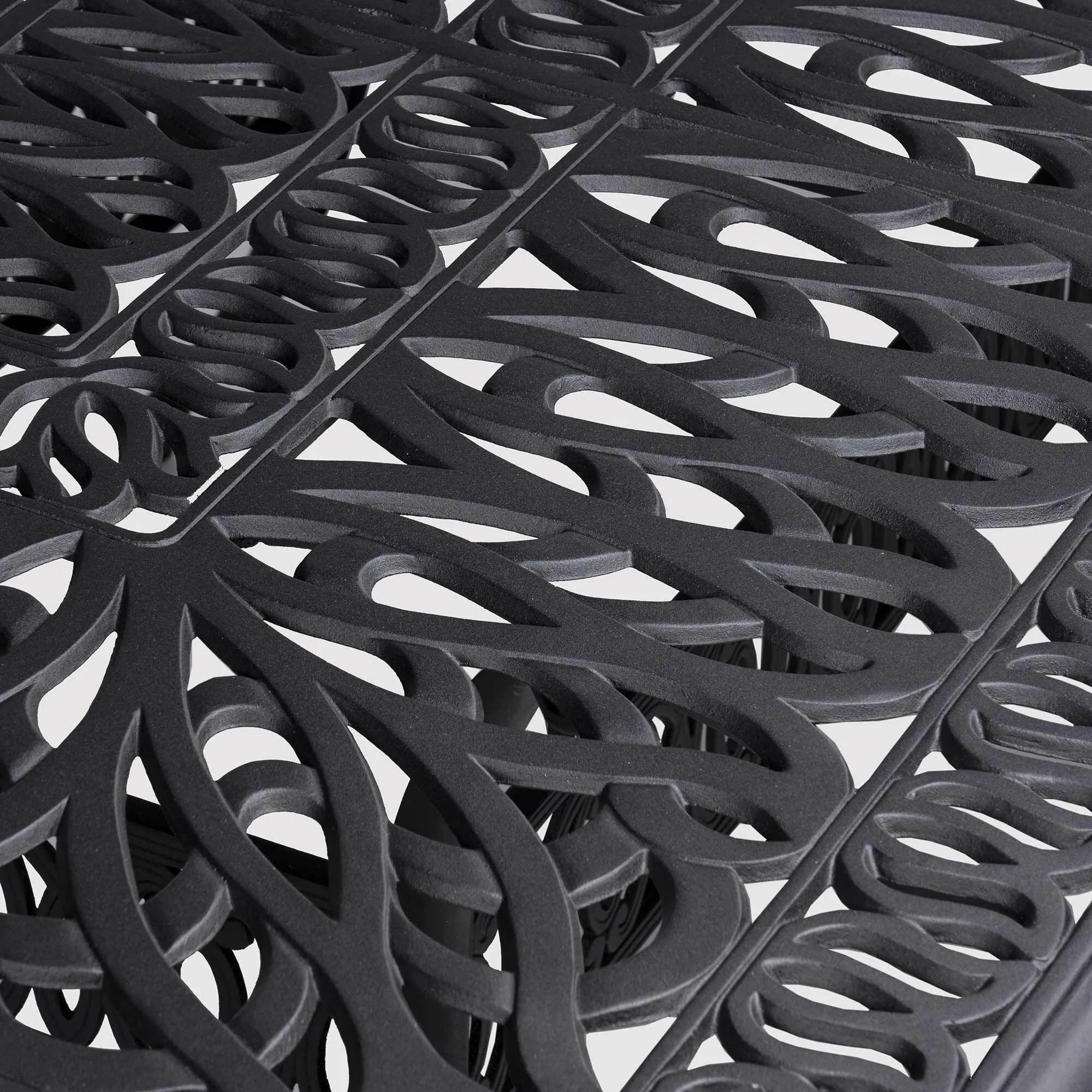 Matgrupp Utomhus 10 stolar Svart Aluminium - Amalfi 280cm