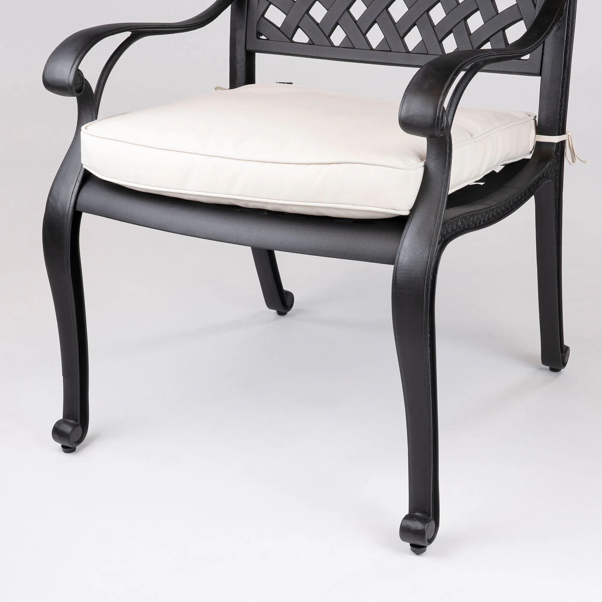 Matgrupp Utomhus 8 Stolar Svart Aluminium - Salerno 213cm