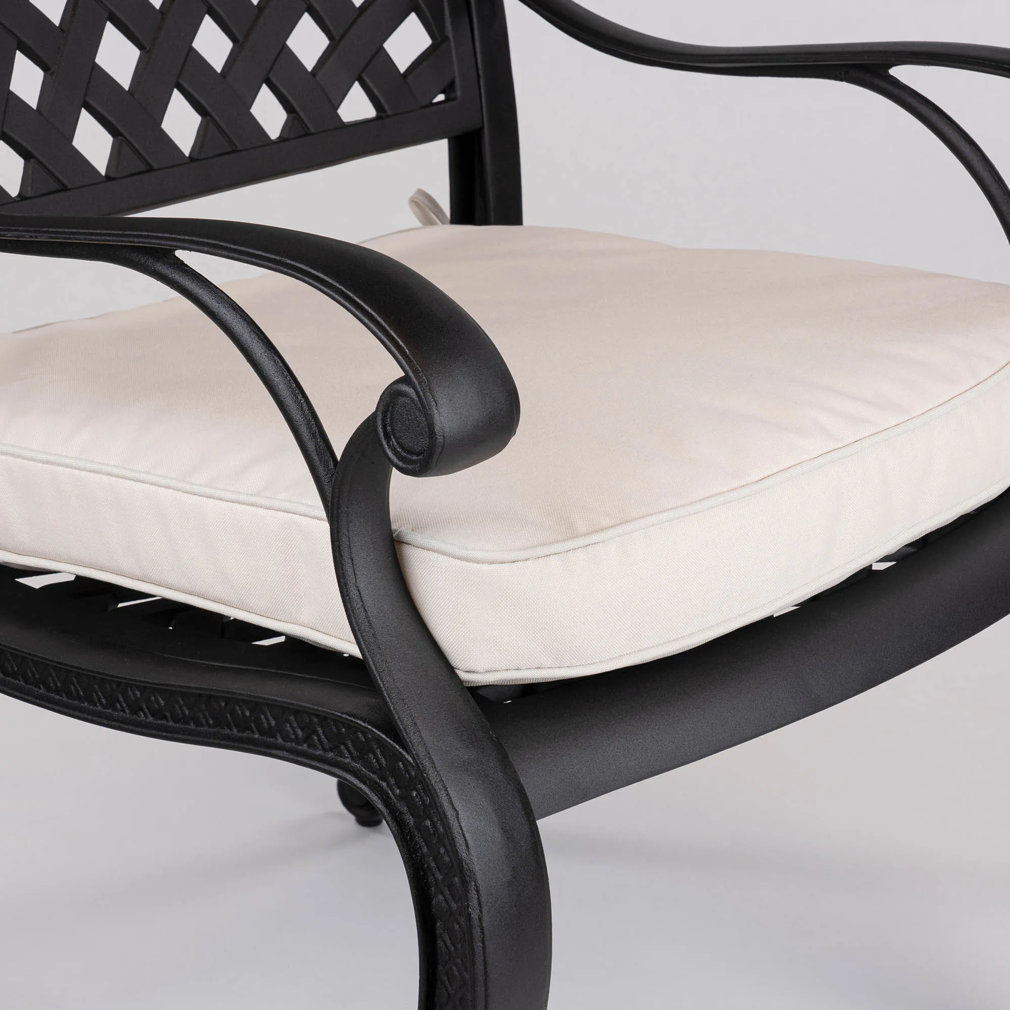 Matgrupp Utomhus 8 Stolar Svart Aluminium - Salerno 213cm