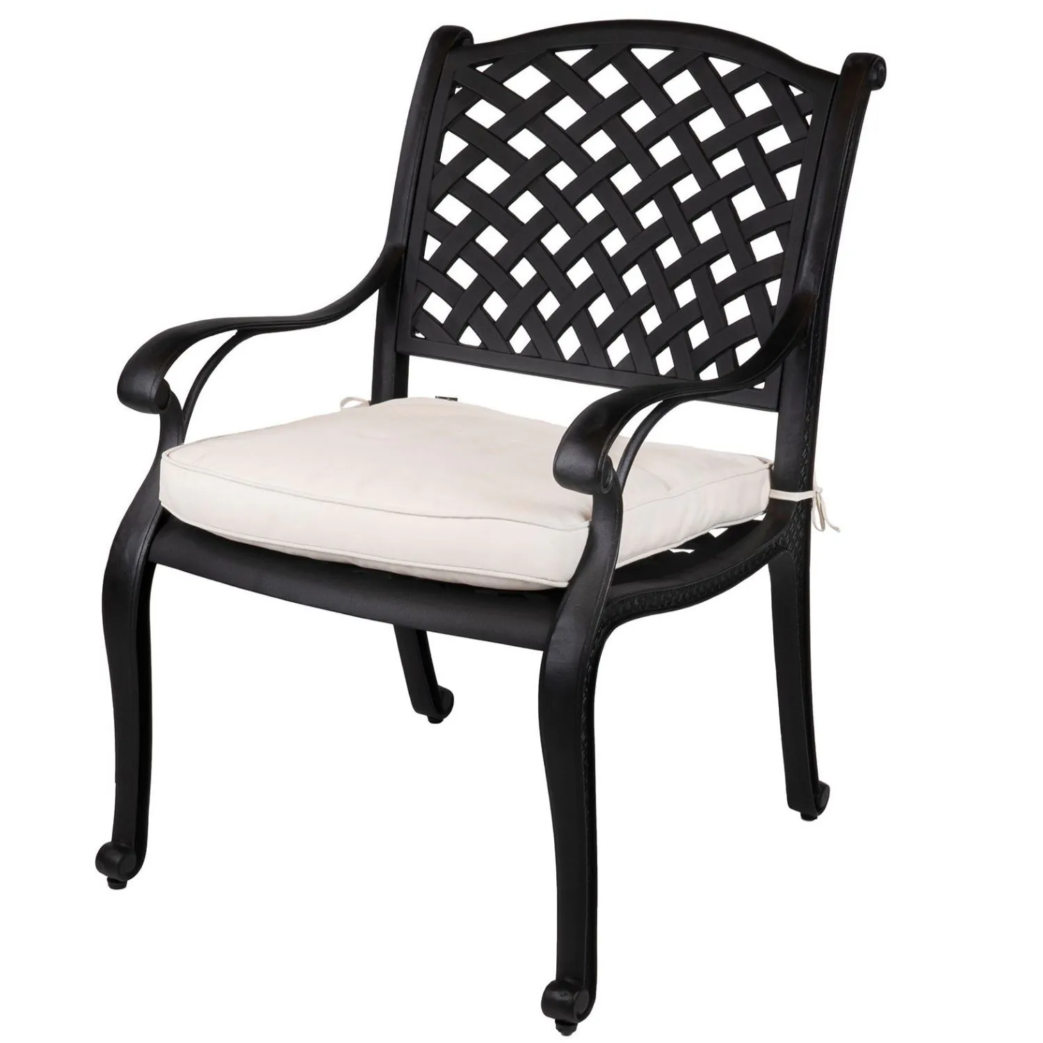 Matgrupp Utomhus 8 Stolar Svart Aluminium - Salerno 213cm