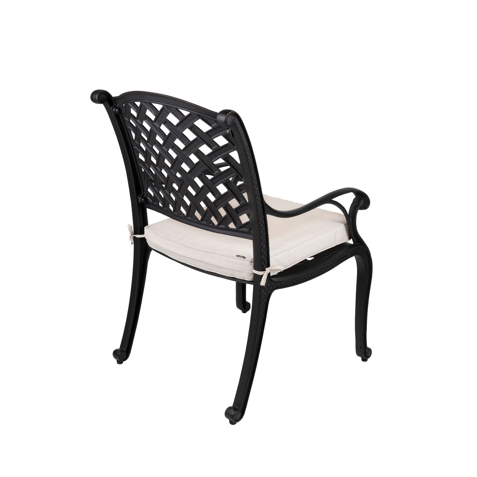 Matgrupp Utomhus 8 Stolar Svart Aluminium - Salerno 213cm