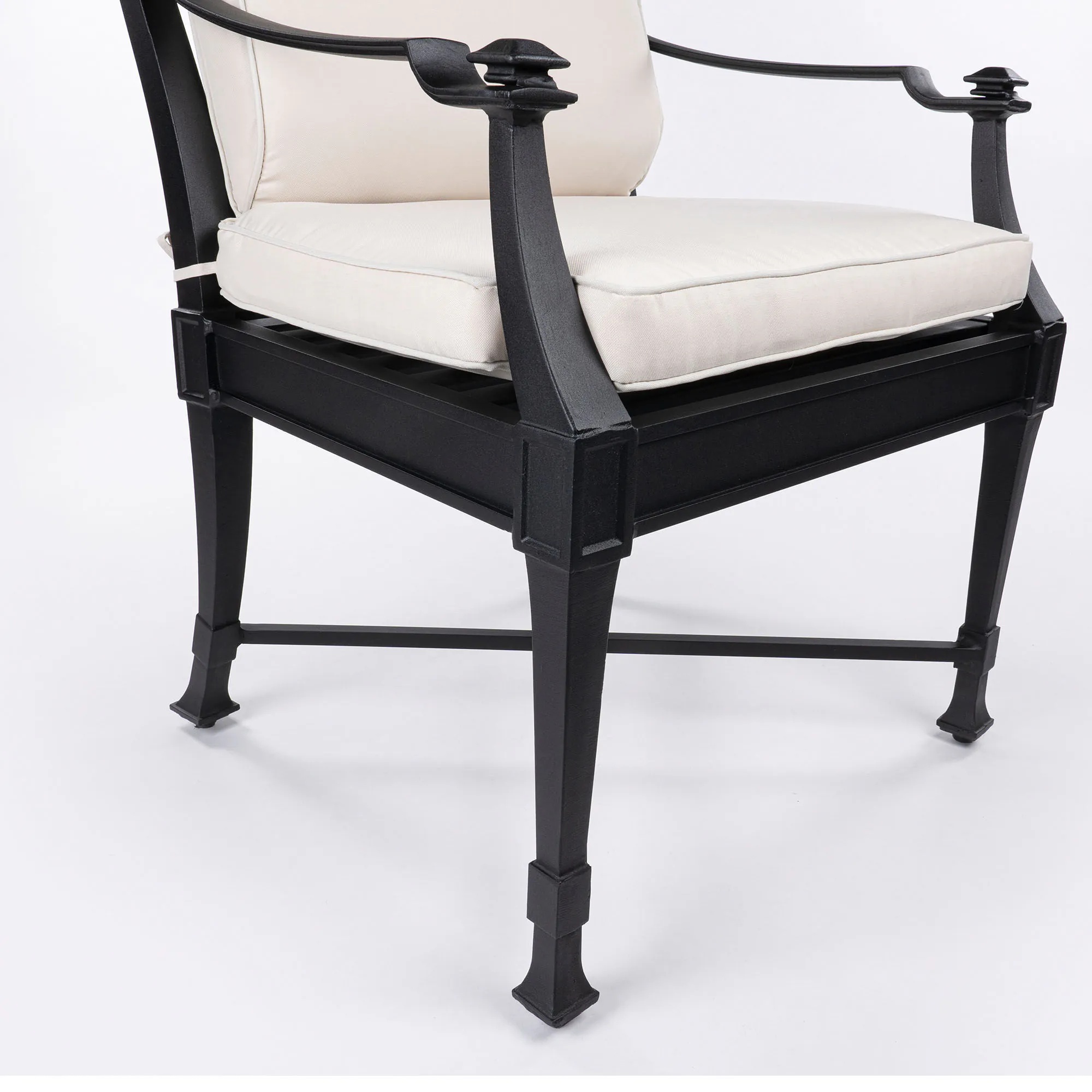 Matgrupp Utomhus 8 stolar Svart Aluminium - St Tropez 213cm