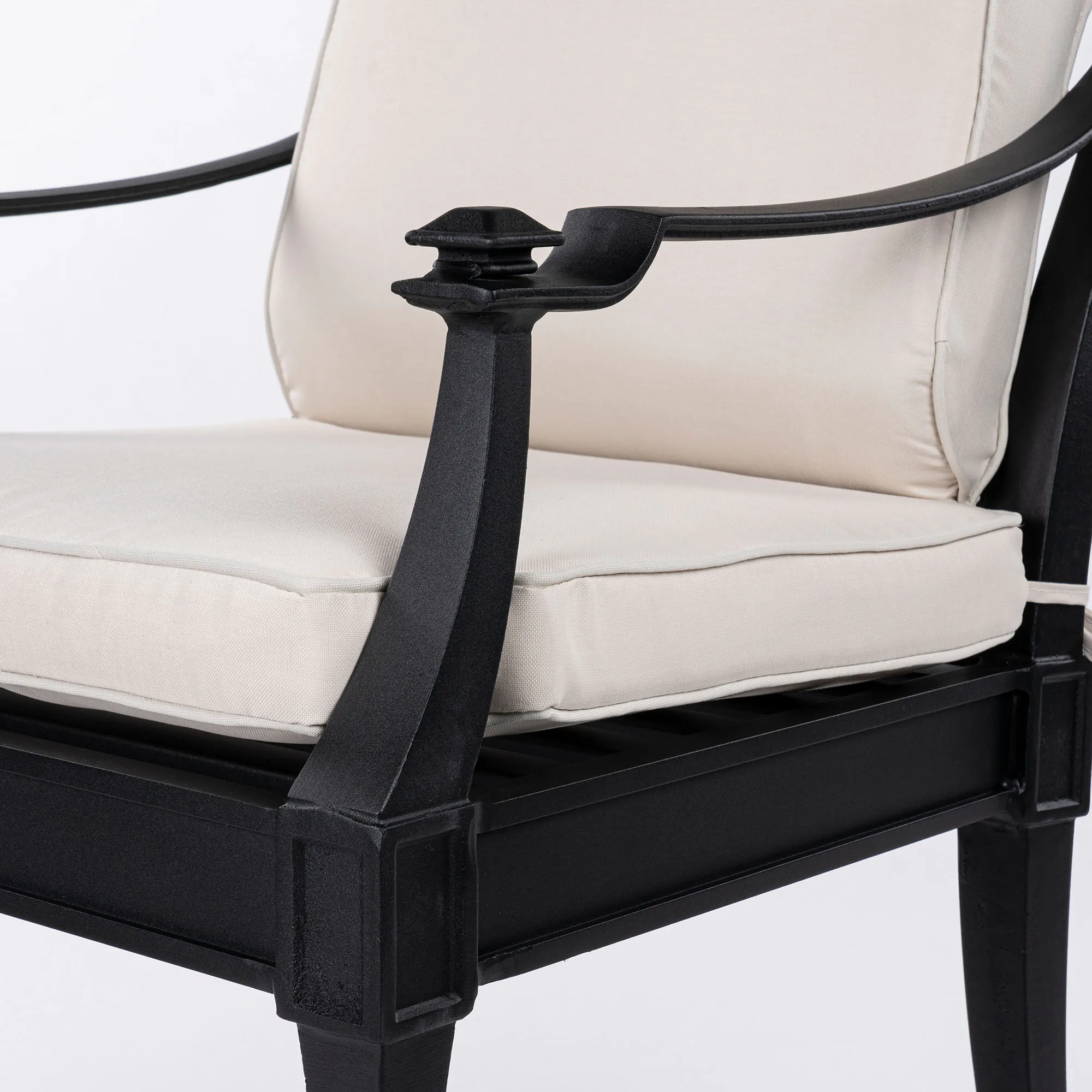 Matgrupp Utomhus 8 stolar Svart Aluminium - St Tropez 213cm