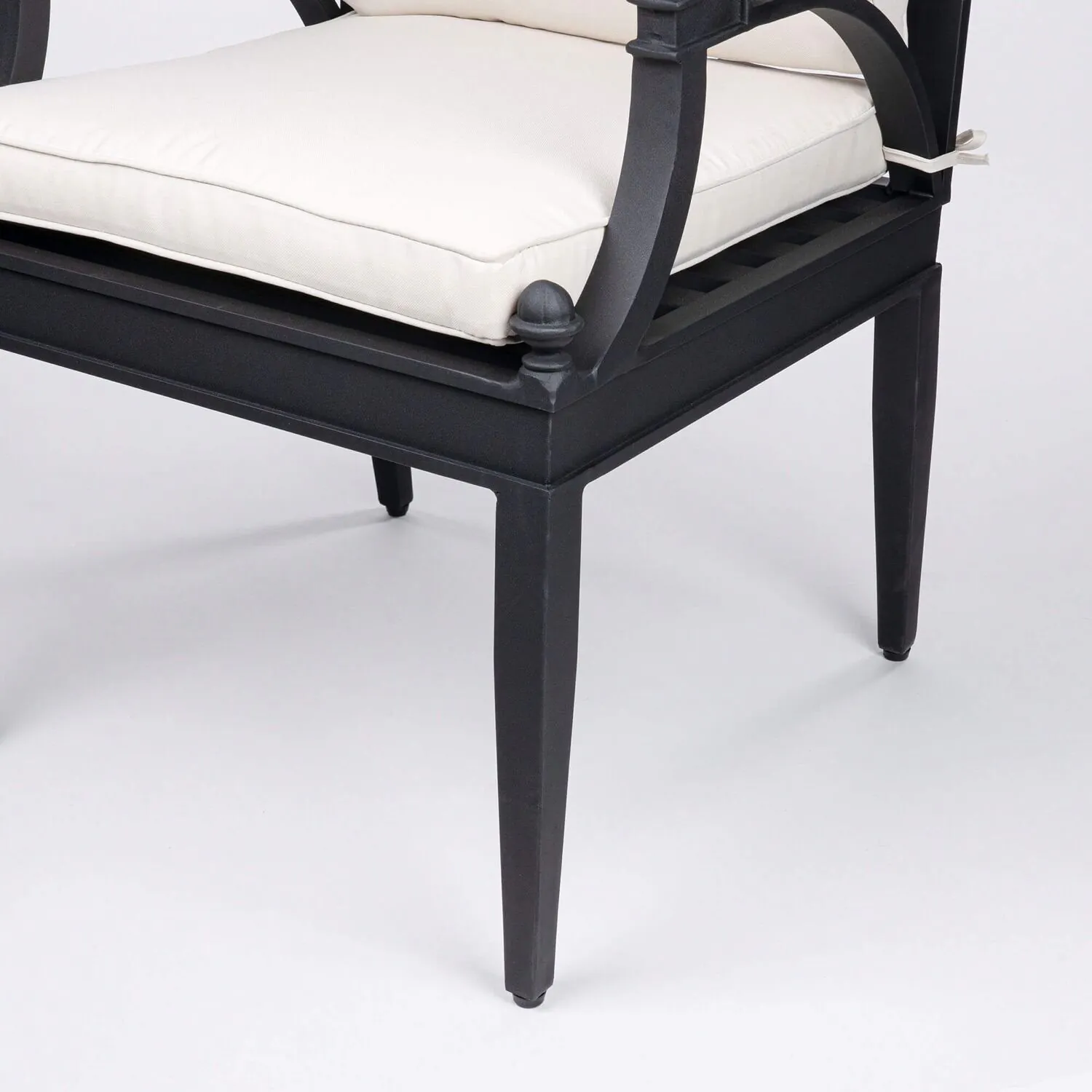 Matgrupp Utomhus 8 stolar Svart Aluminium - Napoli 213cm