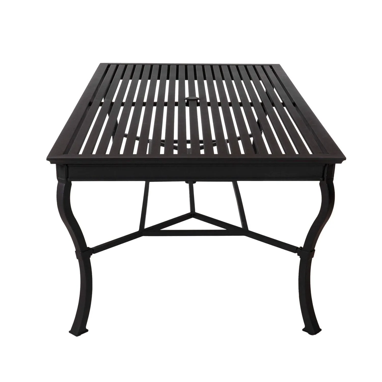 Matgrupp Utomhus 8 stolar Svart Aluminium - Napoli 213cm