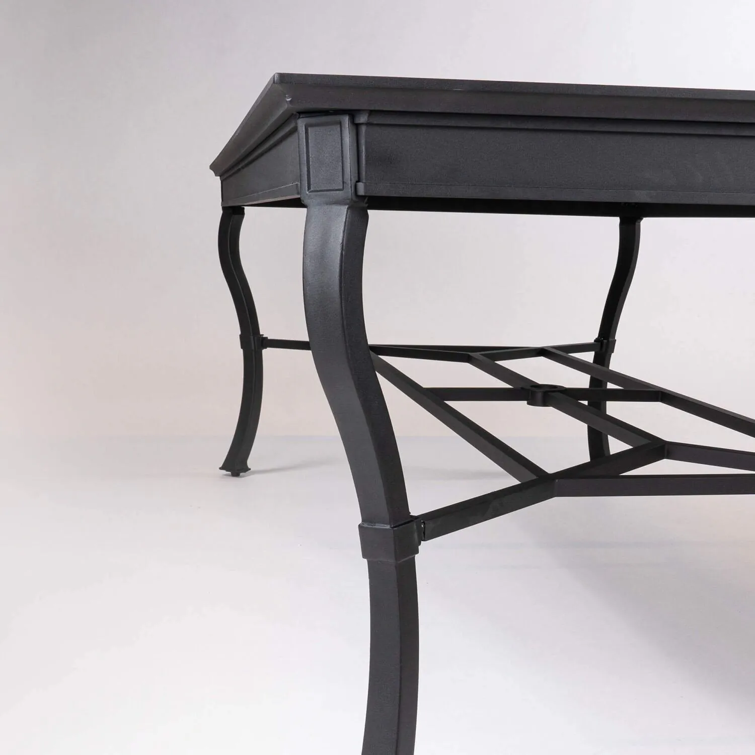 Matgrupp Utomhus 8 stolar Svart Aluminium - Napoli 213cm