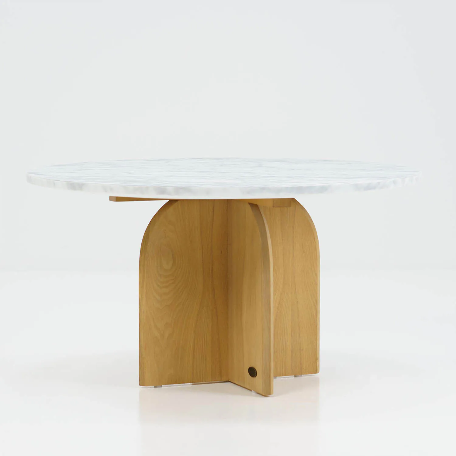 Soffbord Ø80cm Ek/Vit Marmor - Matisse