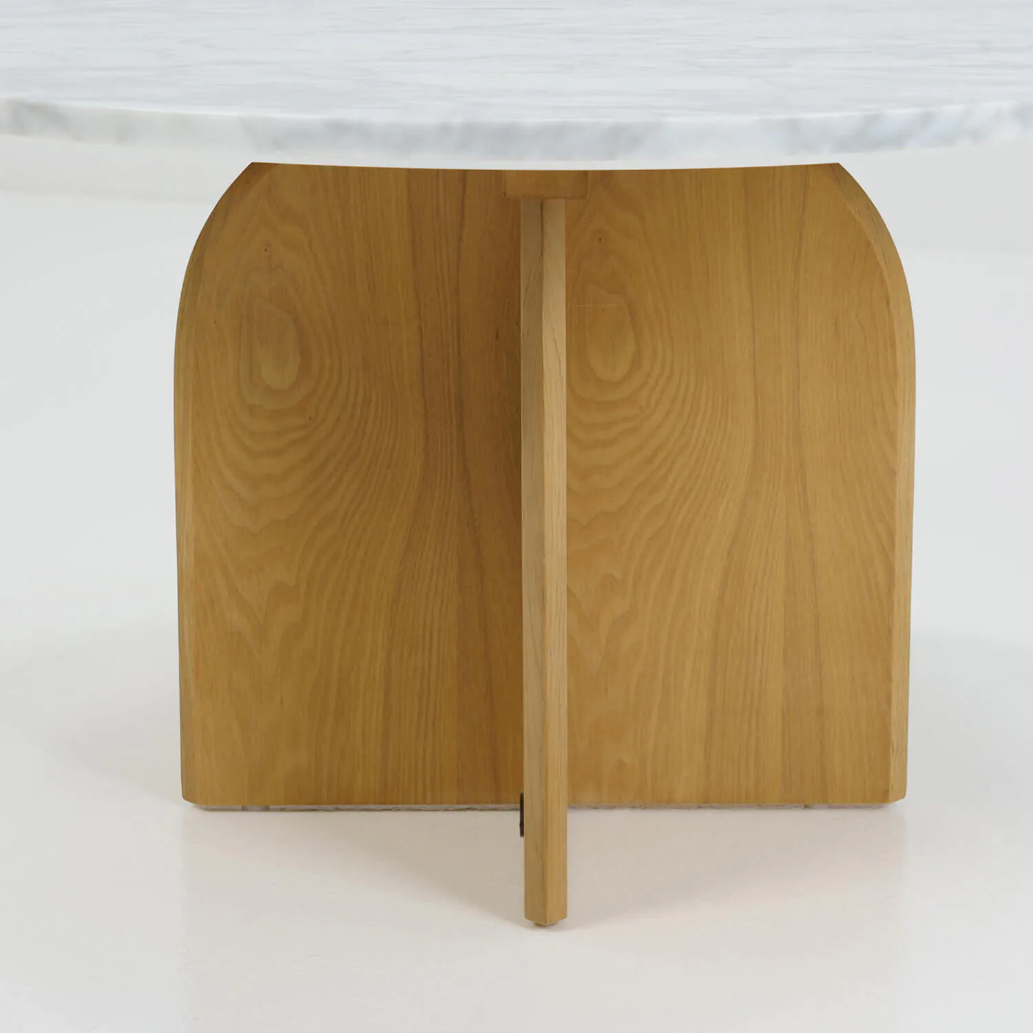 Soffbord Ø80cm Ek/Vit Marmor - Matisse