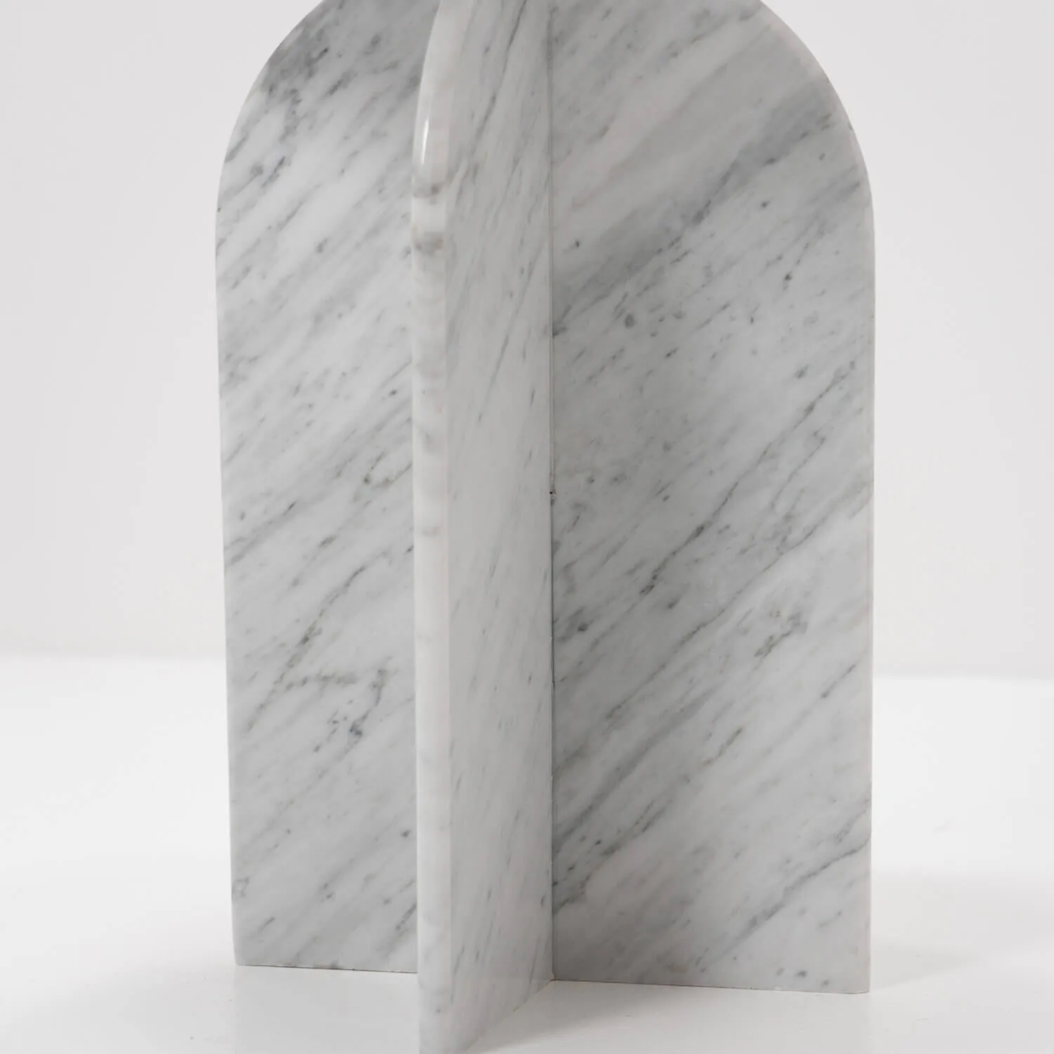 Sidobord Ø50cm Vit Marmor - Matisse