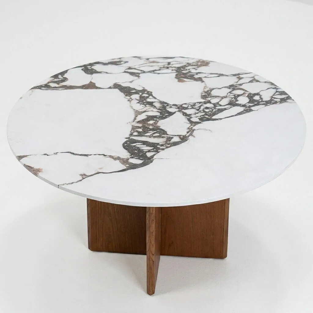 Soffbord Ø80cm Valnöt/Viola Faux - Matisse