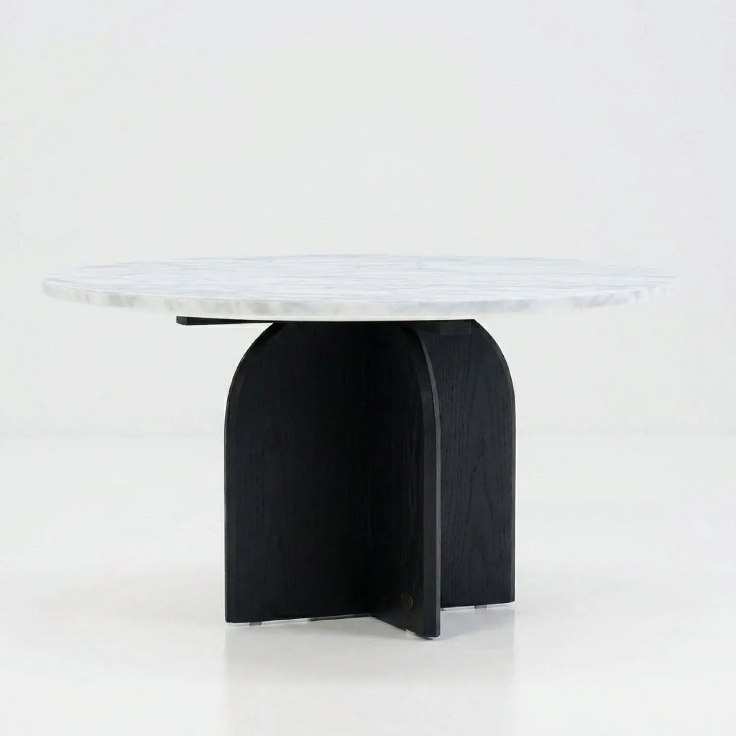 Soffbord Ø80cm Svart/Vit Marmor - Matisse